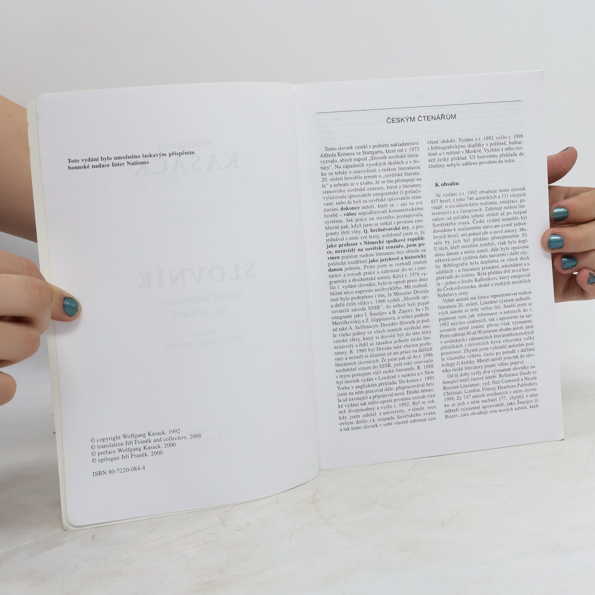 Wolfgang Kasack Slovník ruské literatury 20. století