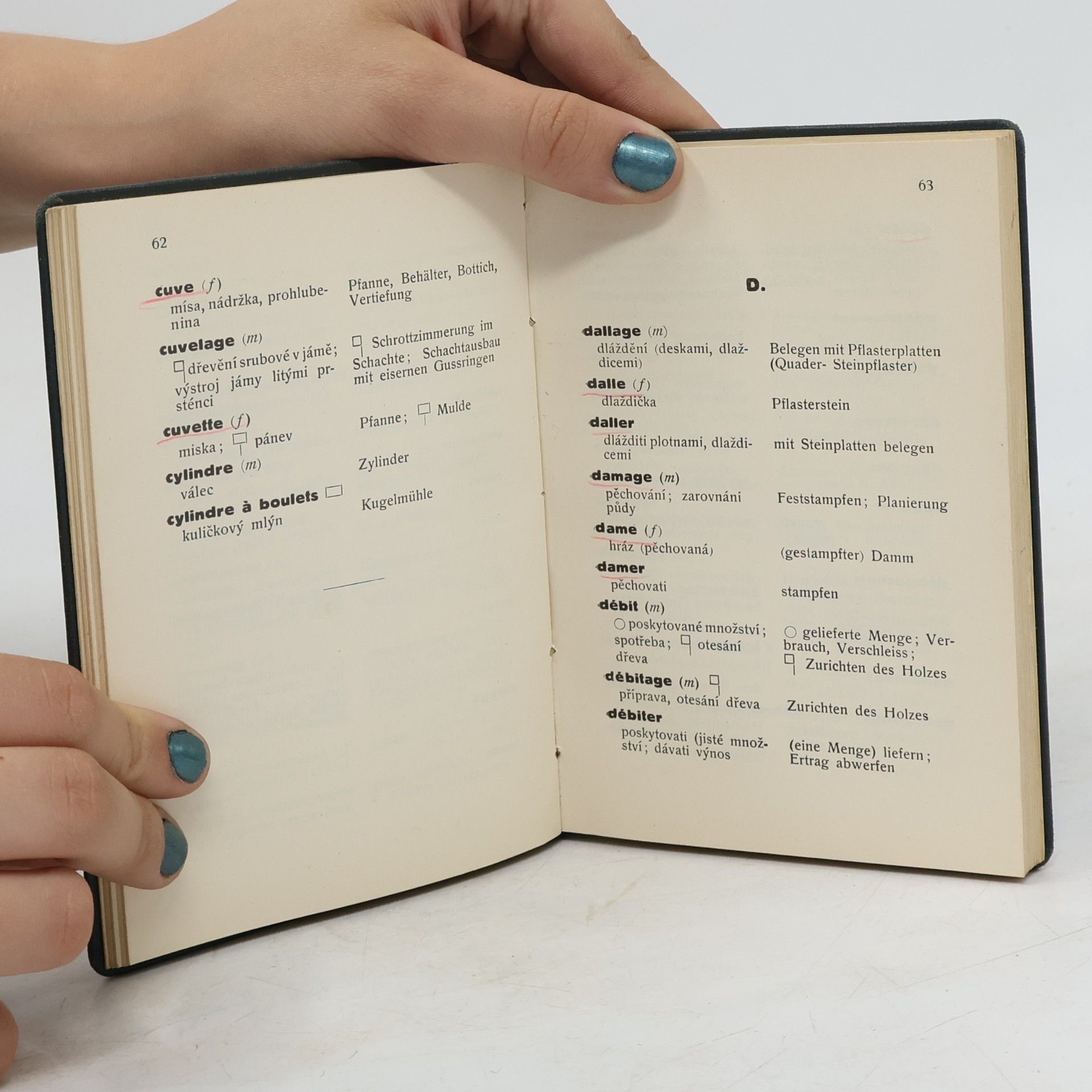 M. Rybák Bergmännisches Wörterbuch. Französisch-böhmisc-deutsch