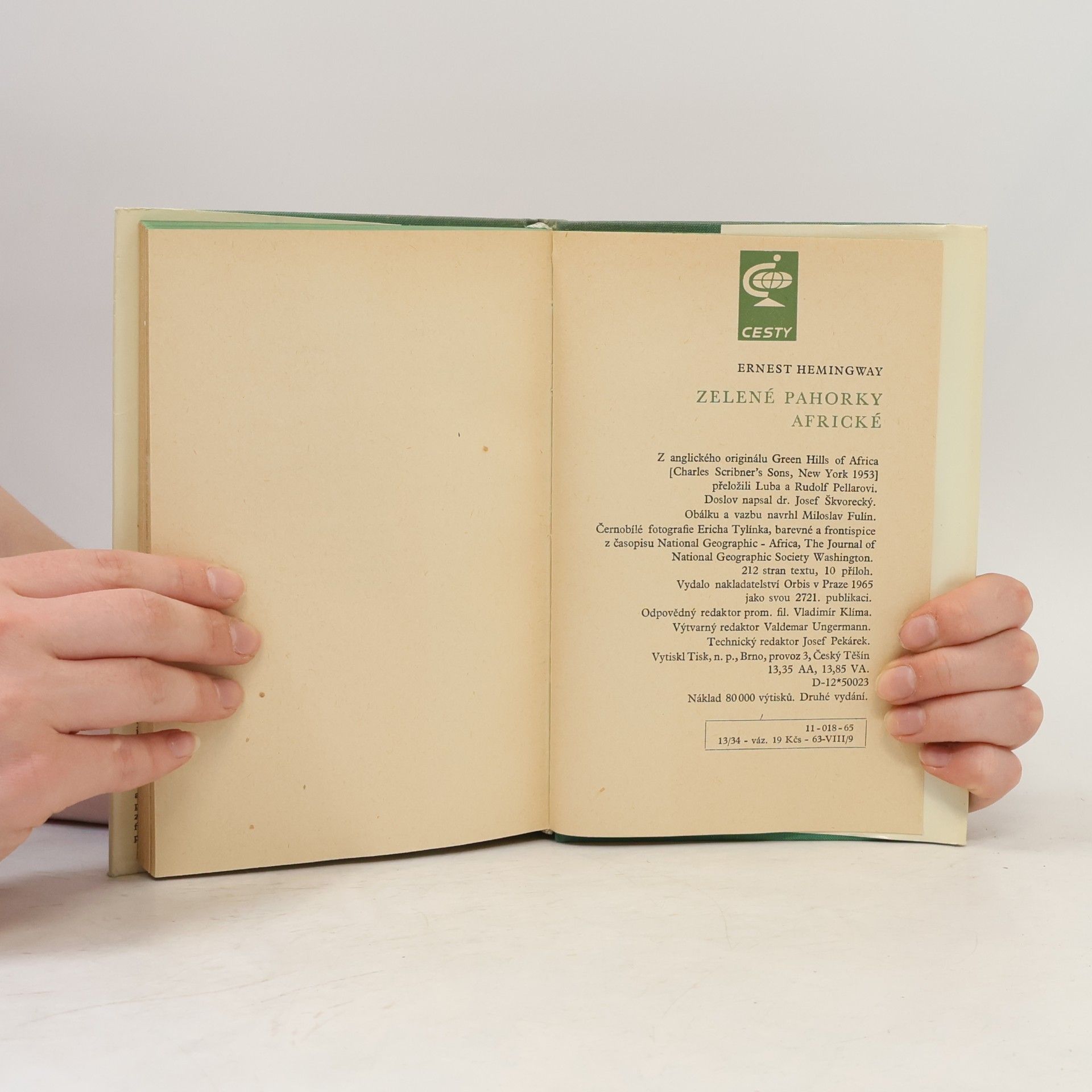 Ernest Hemingway Zelené pahorky africké