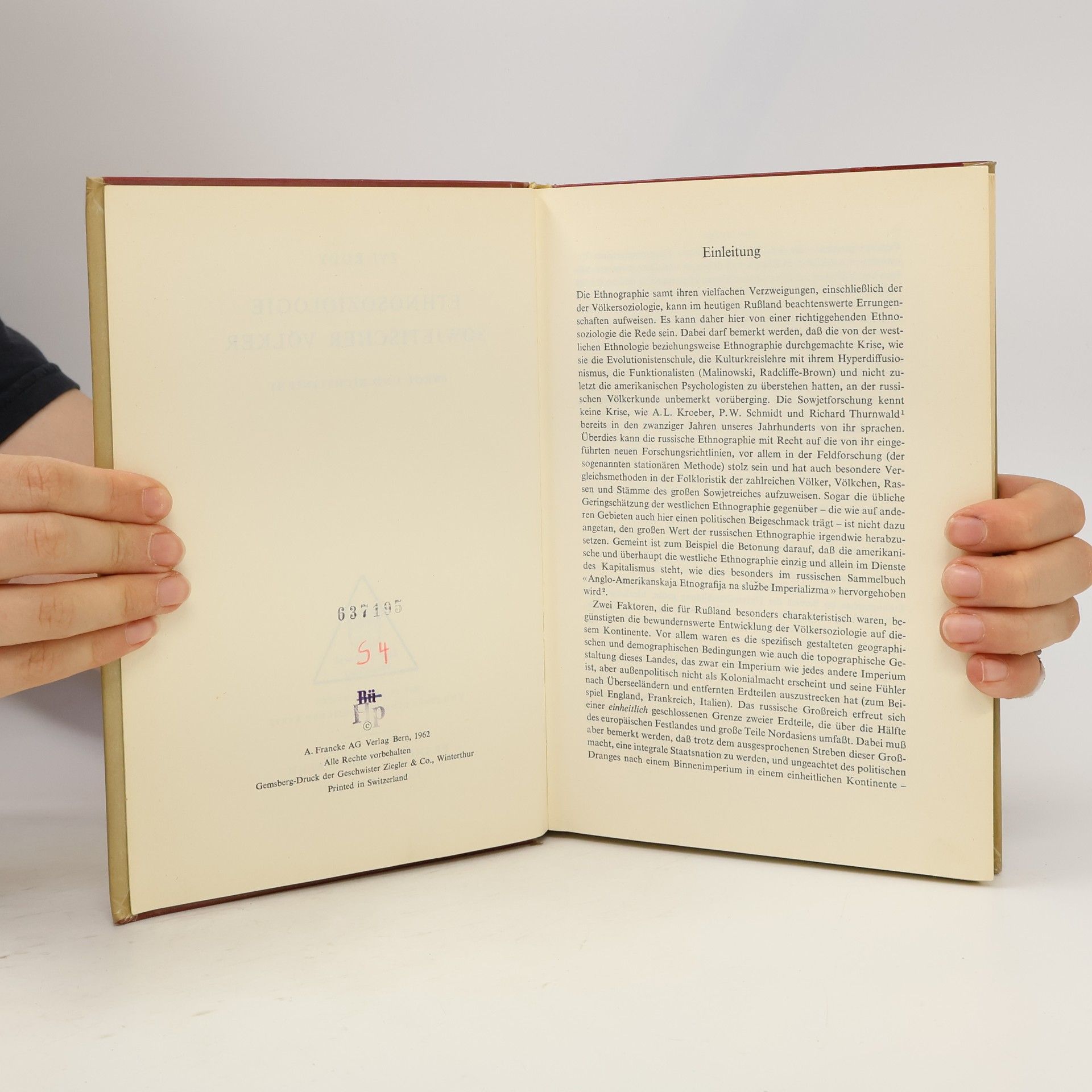 Zvi Rudy Ethnosoziologie sowjetischer Völker