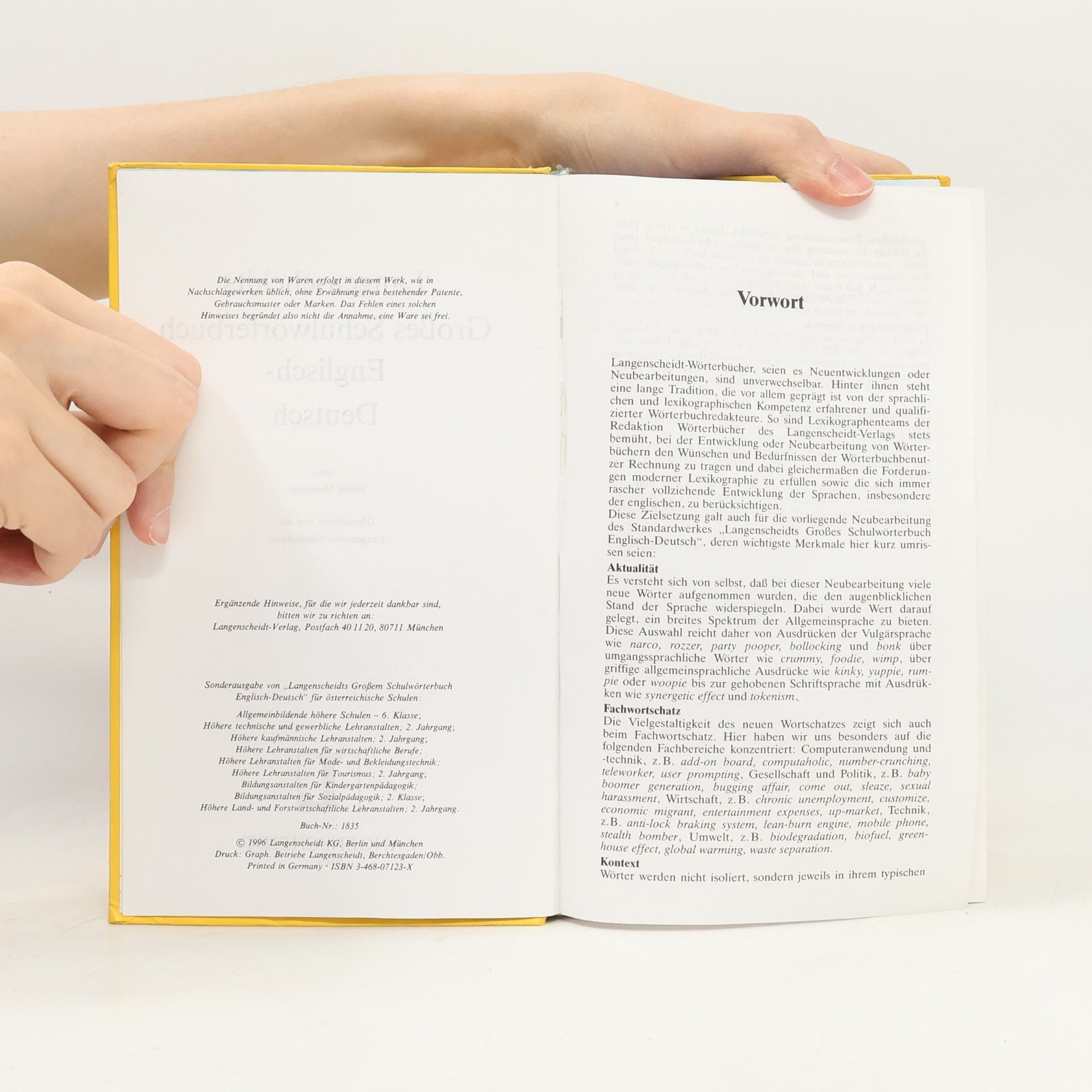 Various authors Langenscheidts grosses Schulwörterbuch Englisch-Deutsch