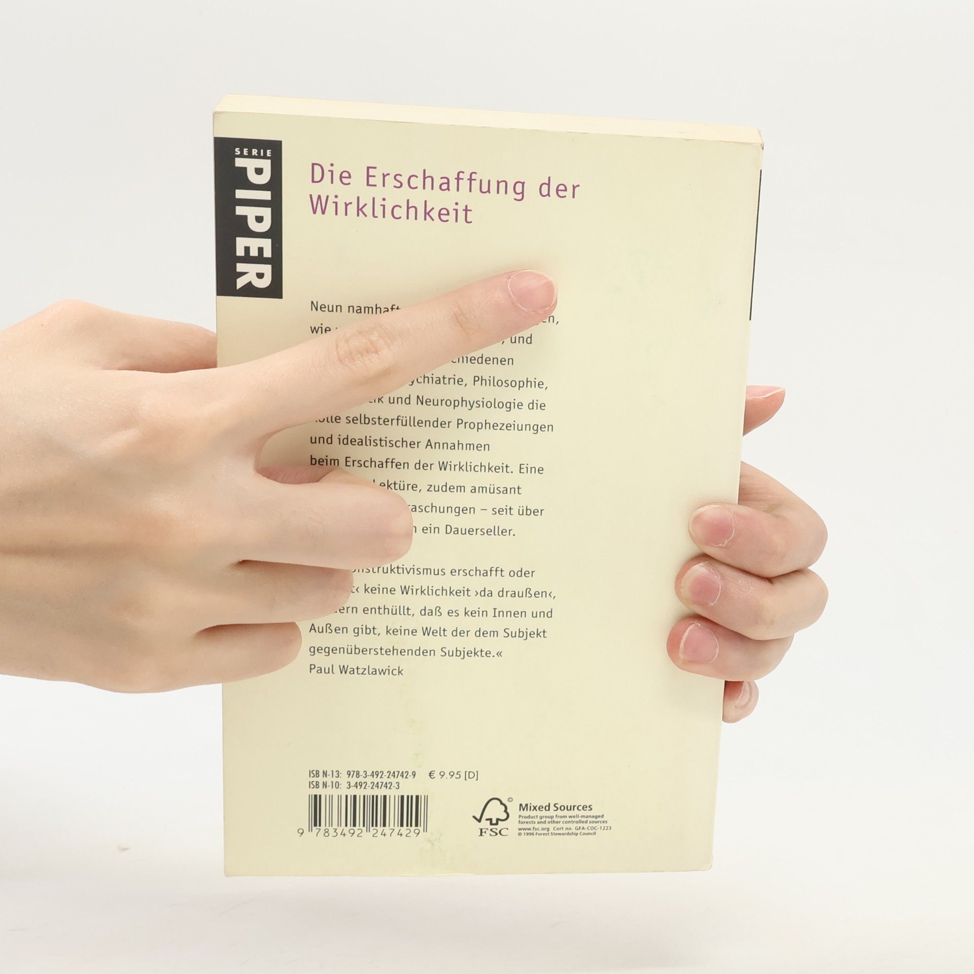 Paul Watzlawick Die erfundene Wirklichkeit
