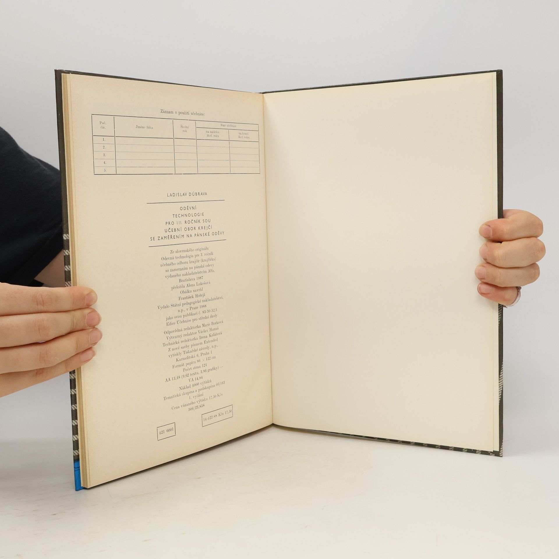 Ladislav Dúbrava Oděvní technologie pro III. ročník SOU učební obor krejčí