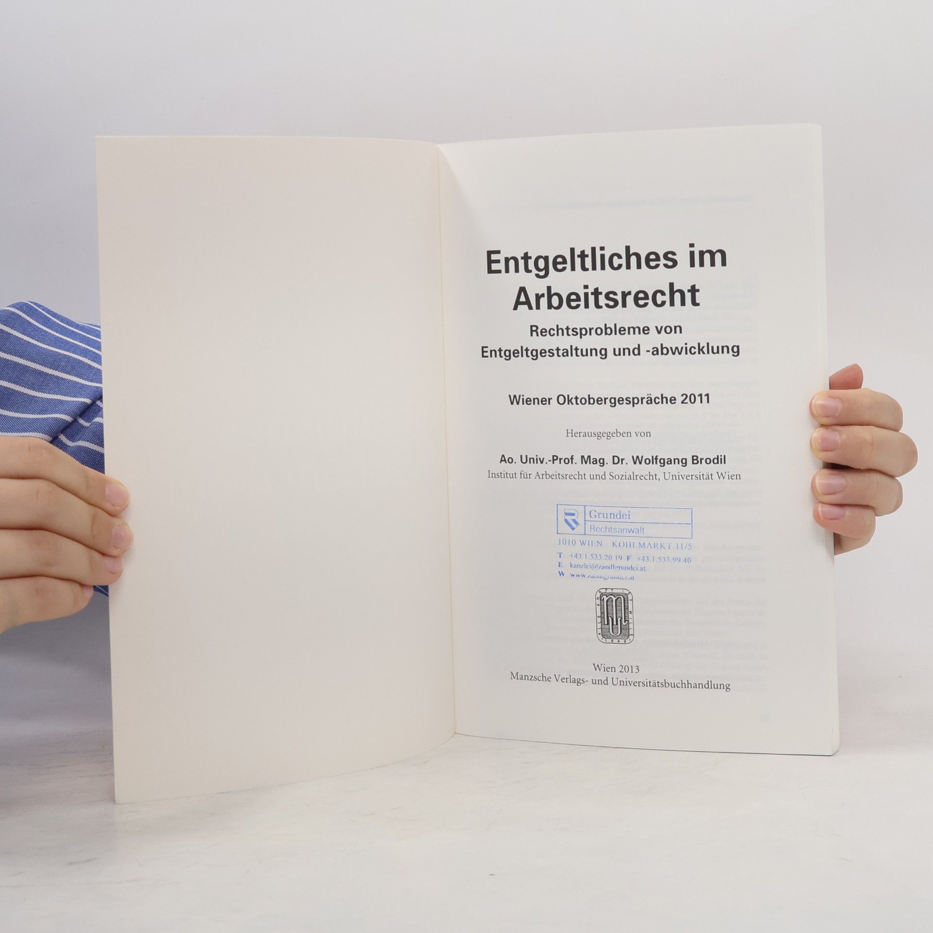 Wolfgang Brodil Entgeltliches im Arbeitsrecht