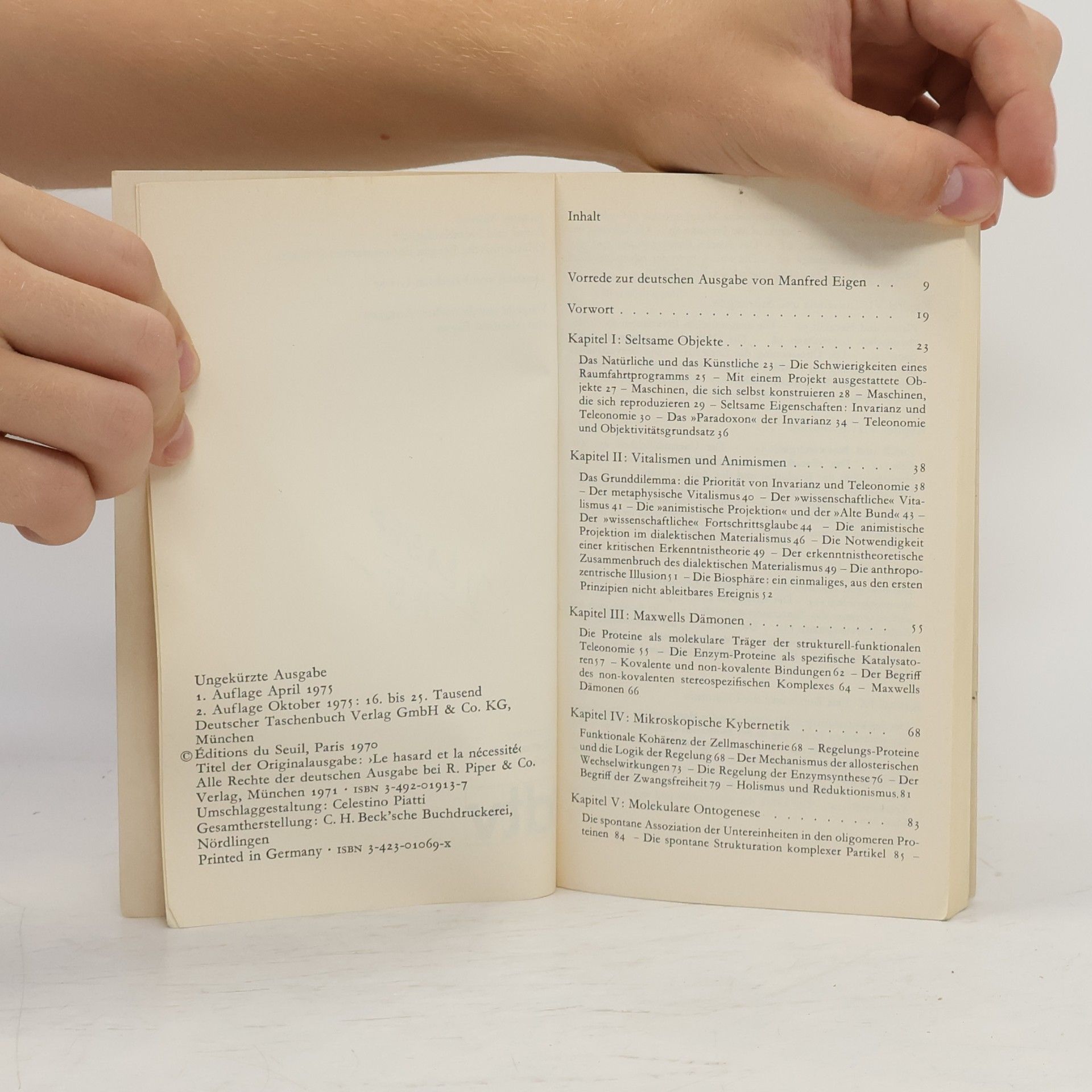 Jacques Monod Zufall und Notwendigkeit