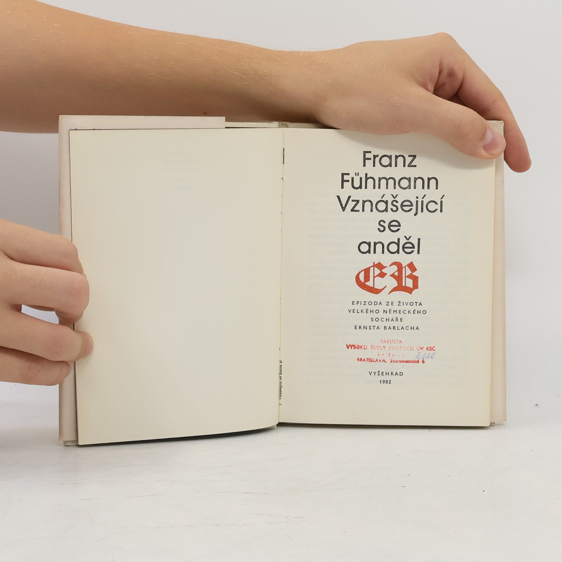 Franz Fühmann Vznášející se anděl. Epizoda ze života velkého německého sochaře Ernsta Barlacha