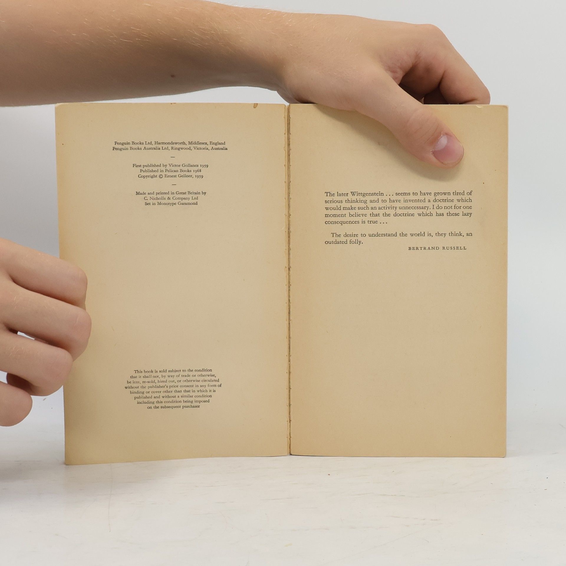 Ernest Gellner Words and Things