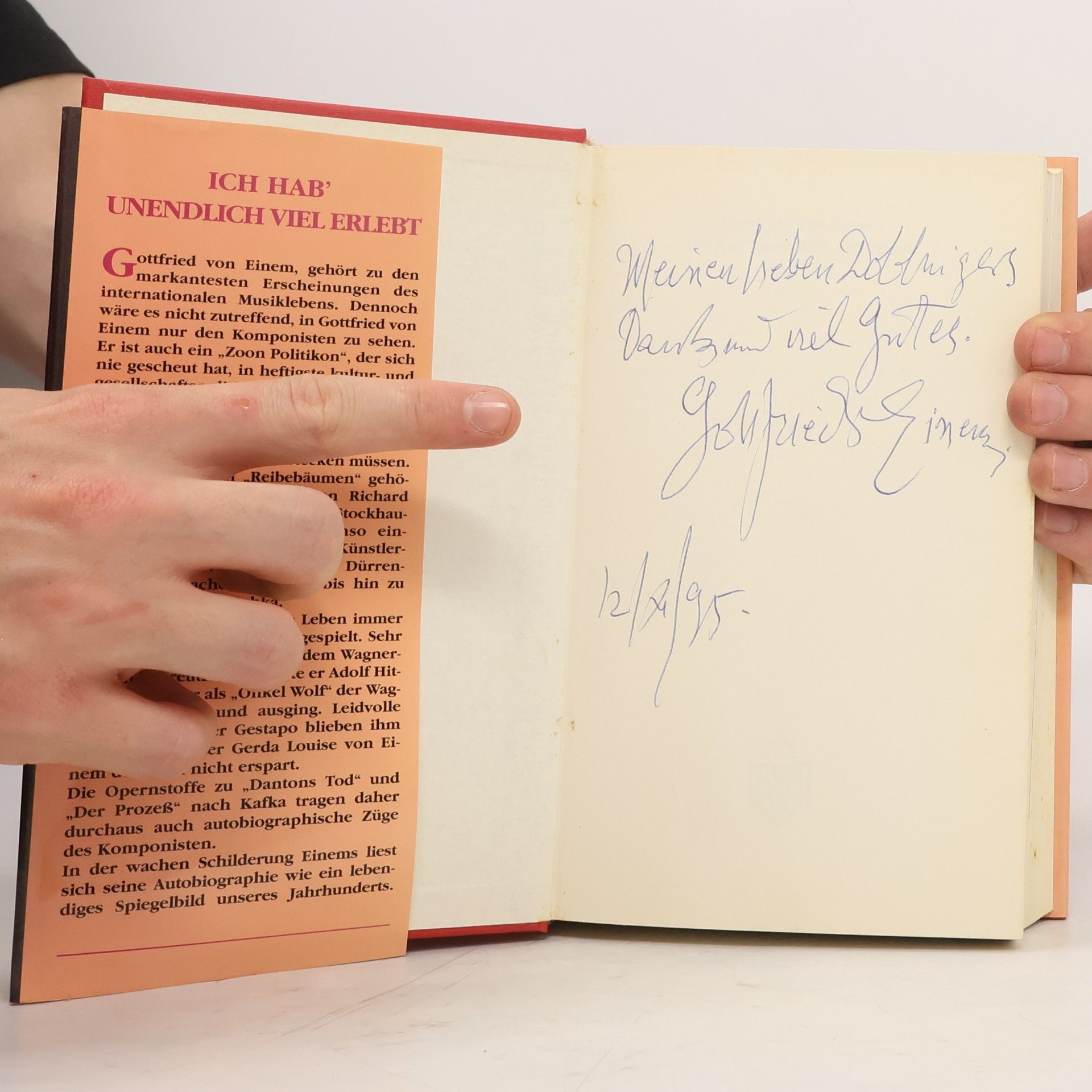 Gottfried von Einem Ich hab' unendlich viel erlebt