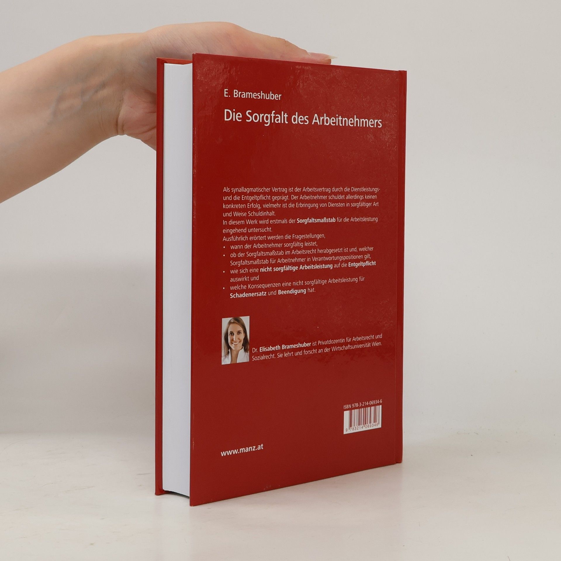 Elisabeth Brameshuber Die Sorgfalt des Arbeitnehmers