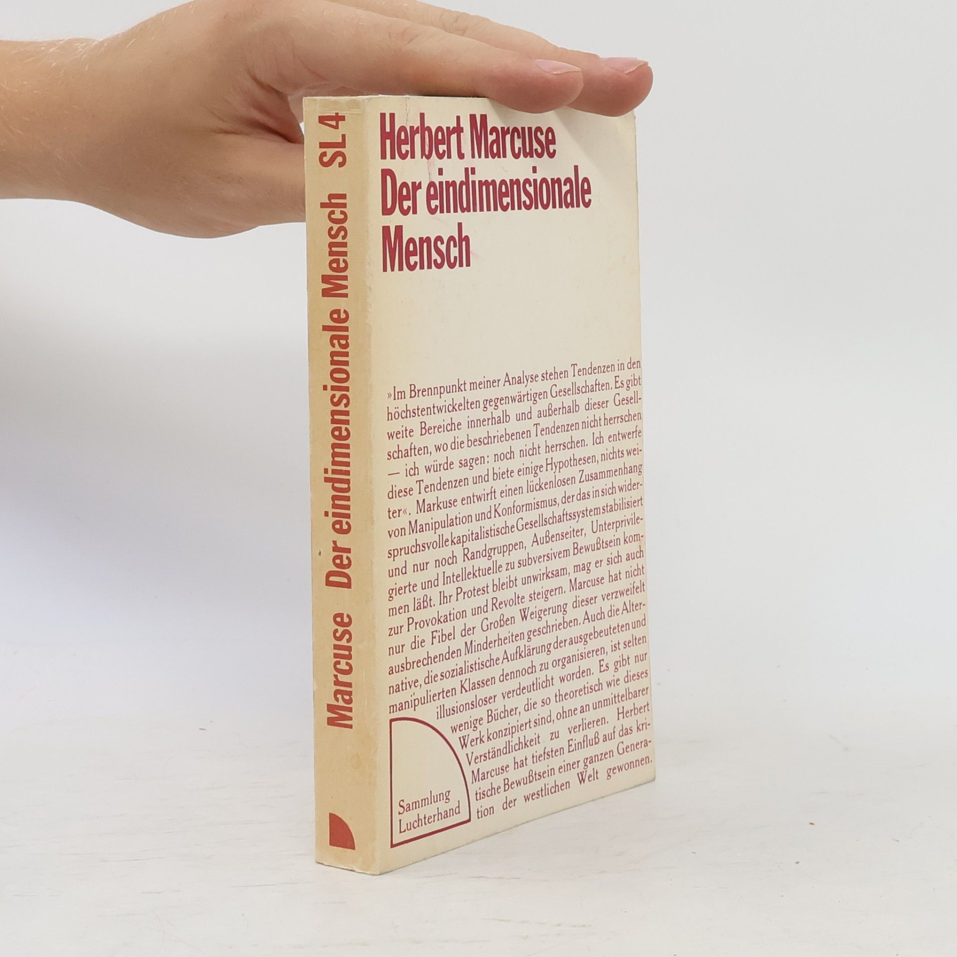Herbert Marcuse Der eindimensionale Mensch
