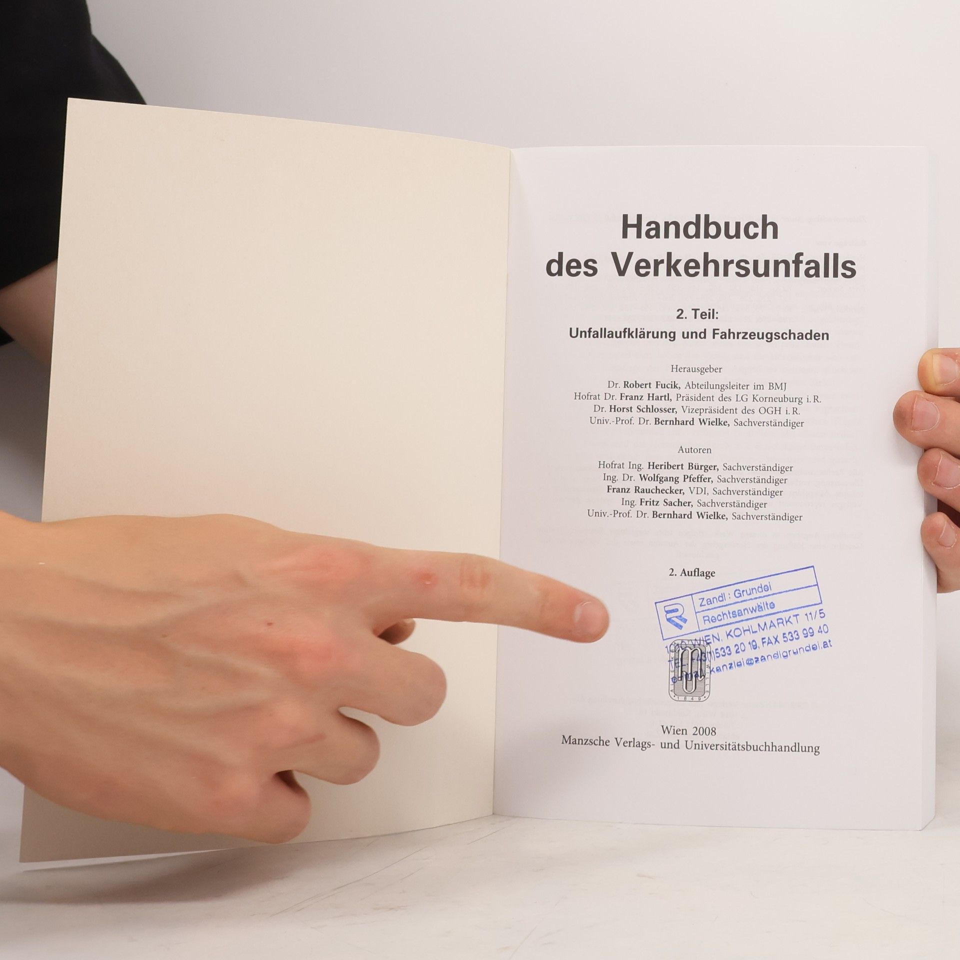 Heribert Bürger Handbuch des Verkehrsunfalls 2