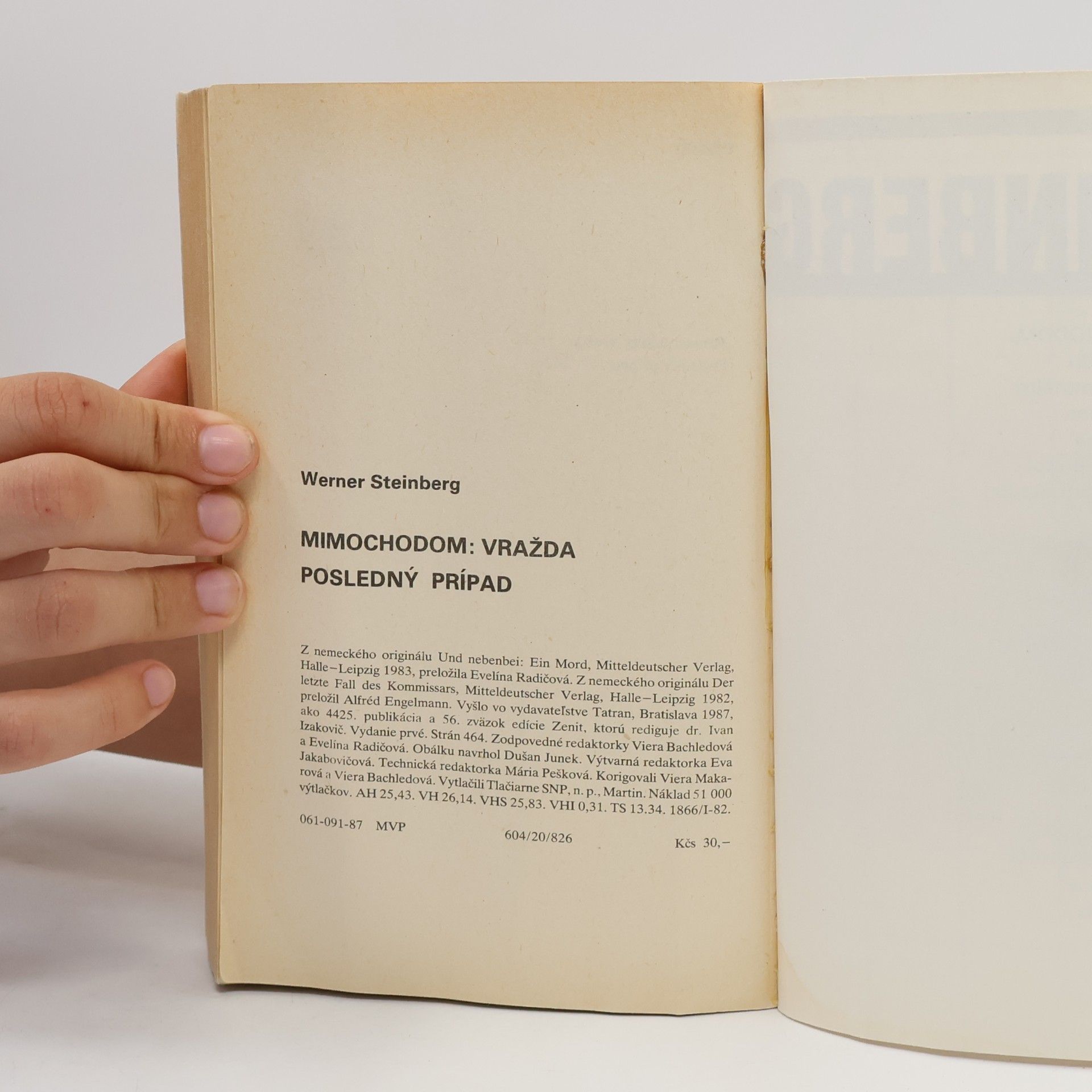Werner Steinberg Mimochodom. Vražda. Posledný prípad