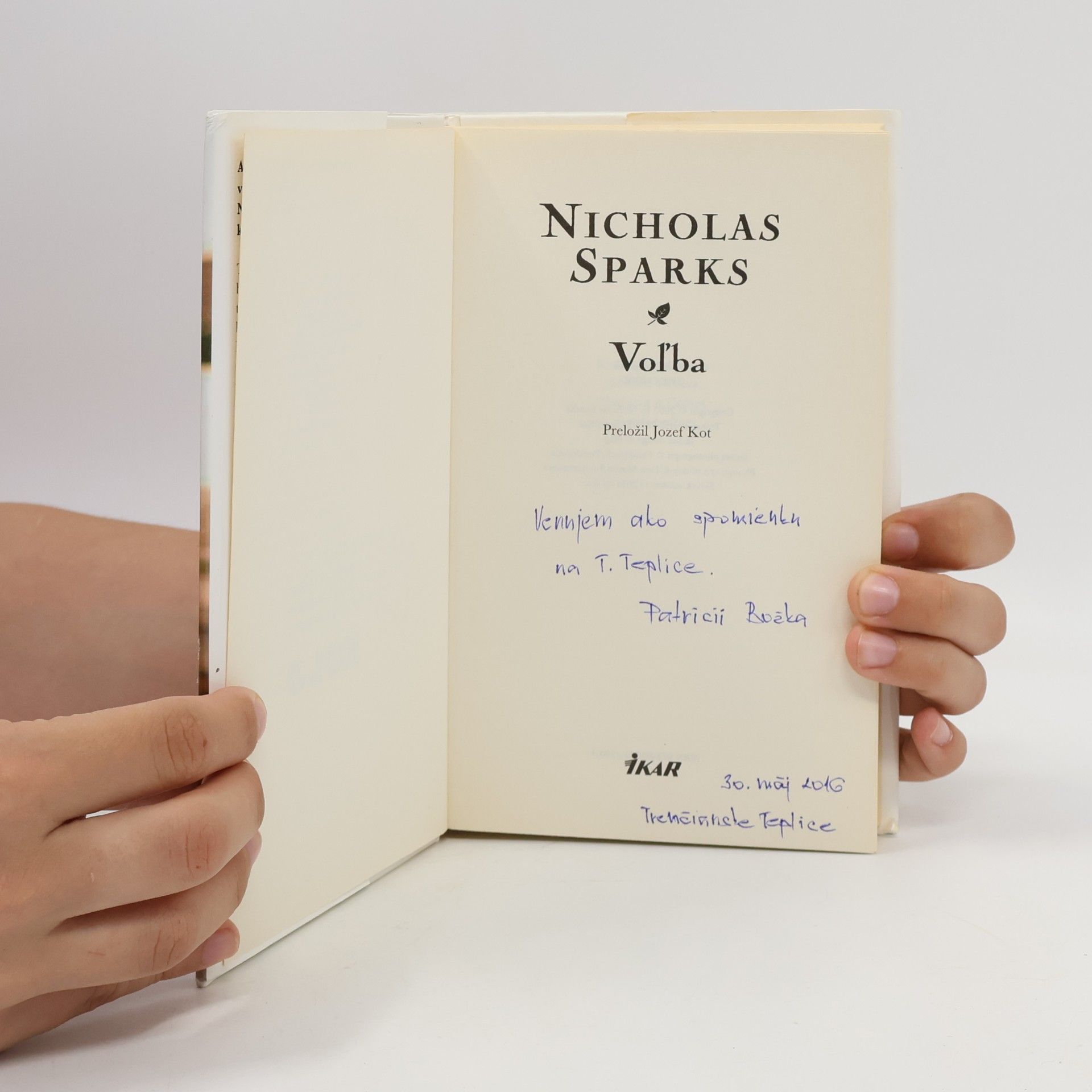 Nicholas Sparks Voľba