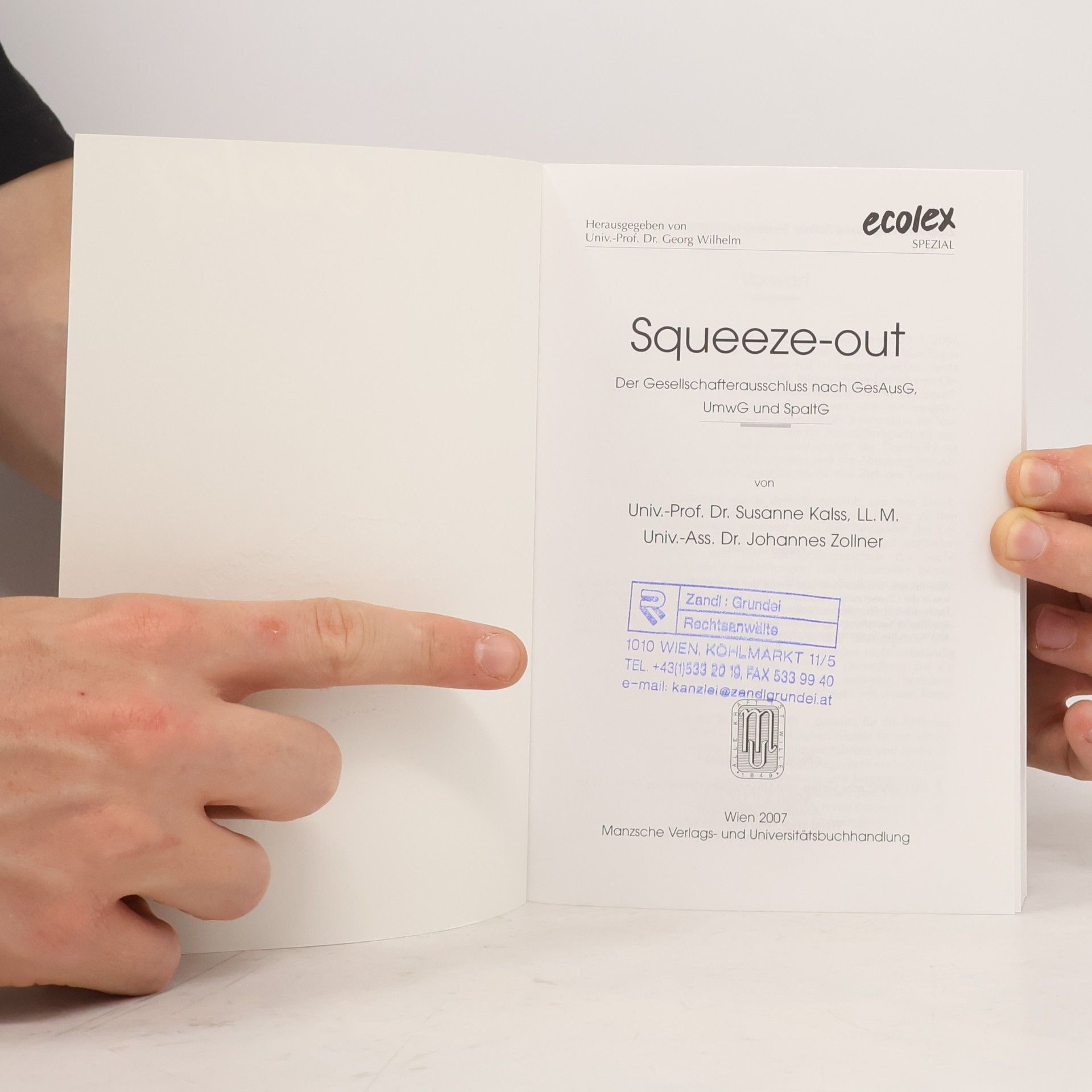 Susanne Kalss ecolex Spezial: Squeeze-out