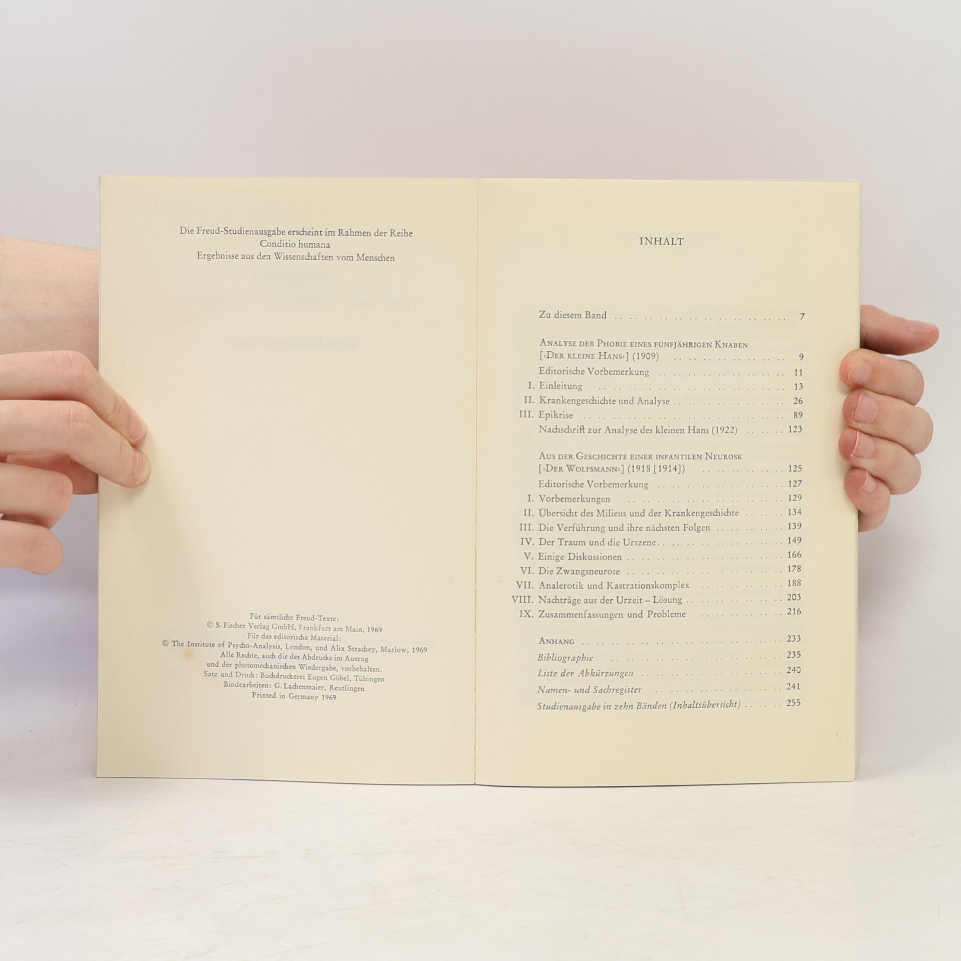 Sigmund Freud Zwei Kinderneurosen VIII
