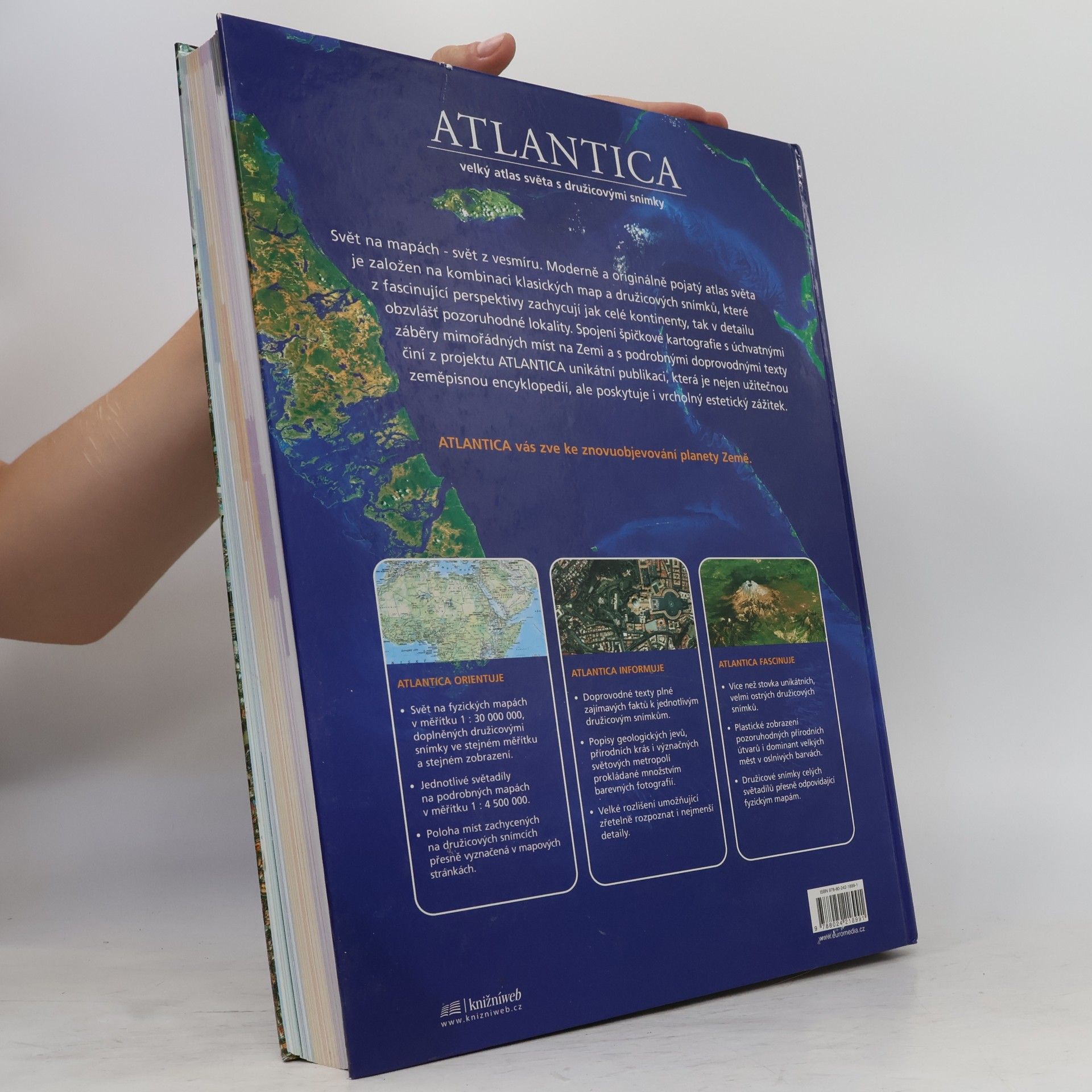 Ambros Brucker Atlantica velký atlas světa s družicovými snímky