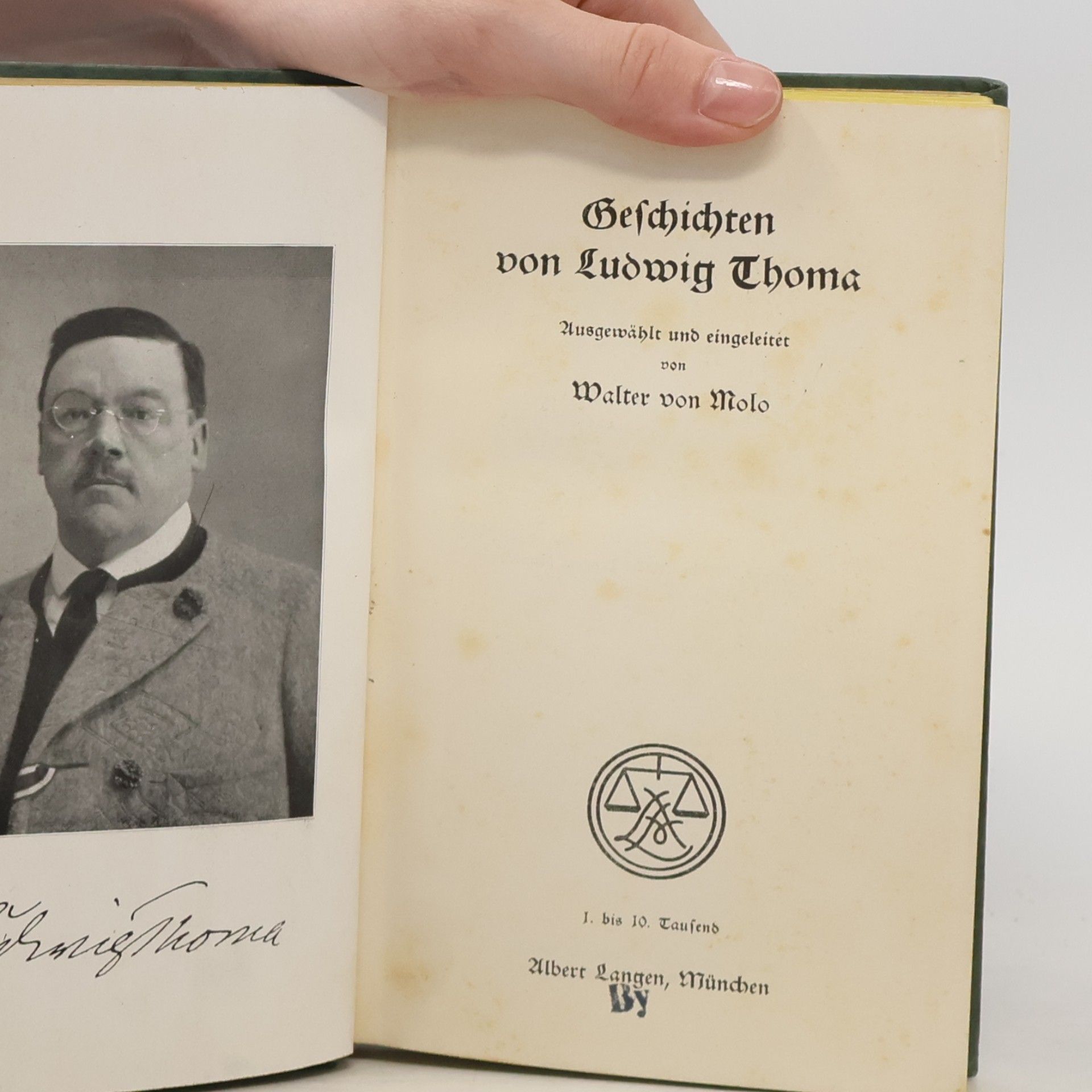 Walter von Molo Geschichten von Ludwig Thoma