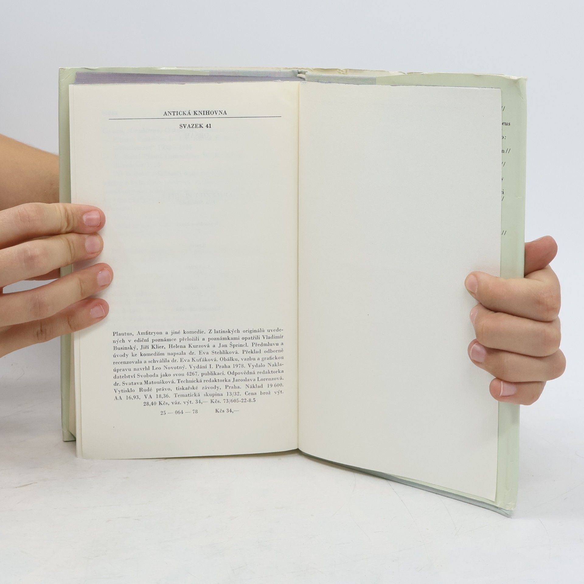 Plautus Amfitryon a jiné komedie