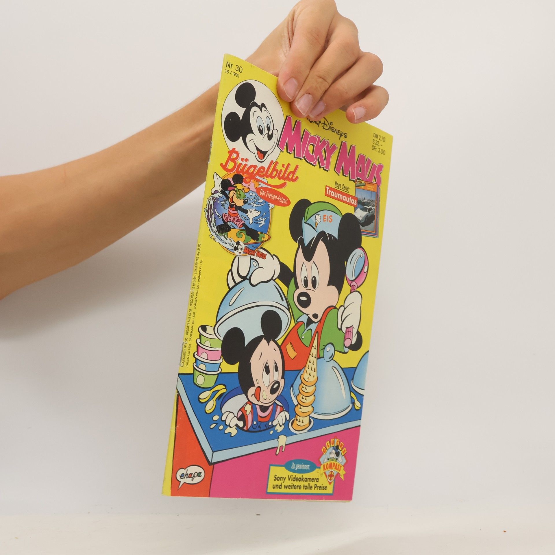 Walt Disney Micky Maus Bügelbild 30/1992