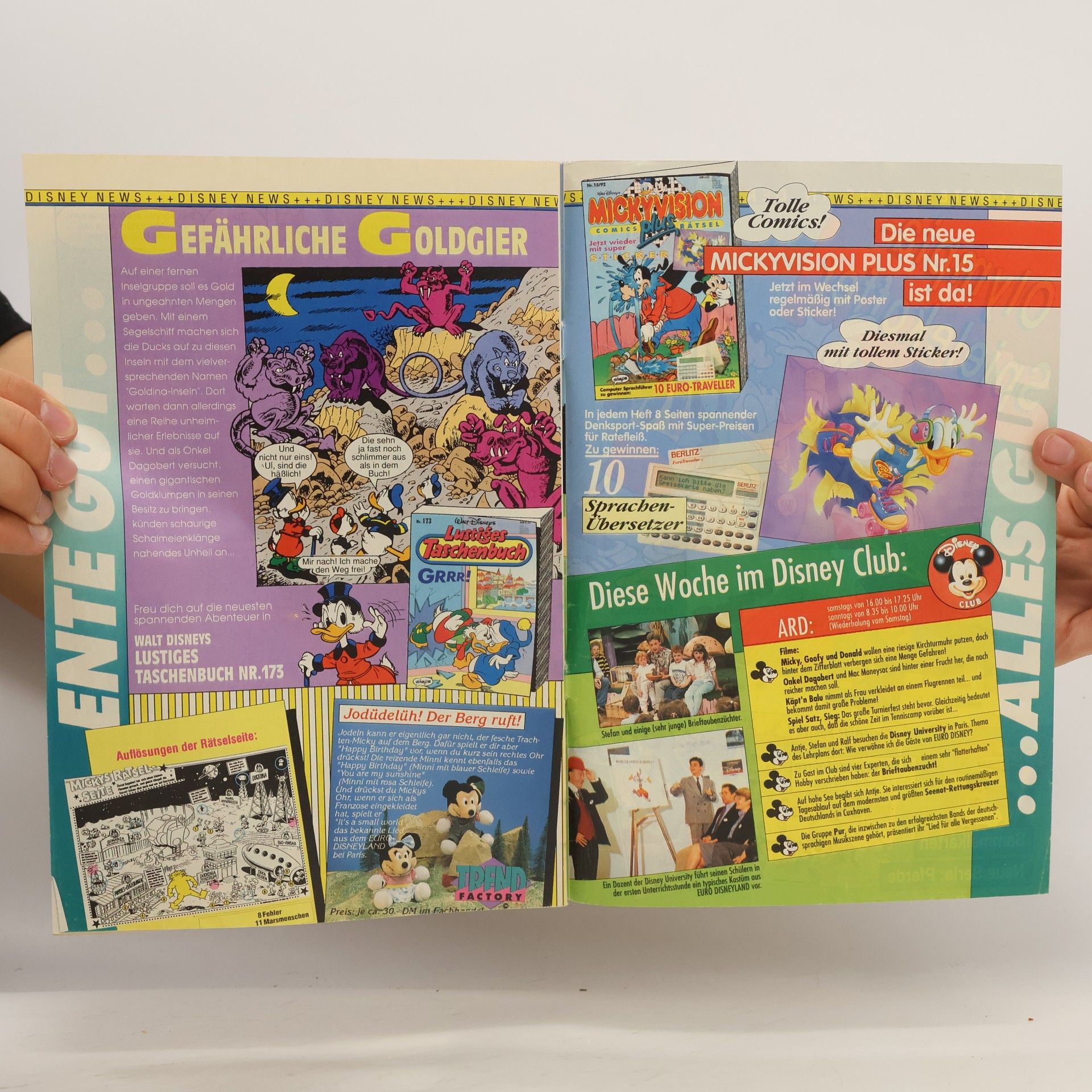 Walt Disney Micky Maus Bügelbild 30/1992