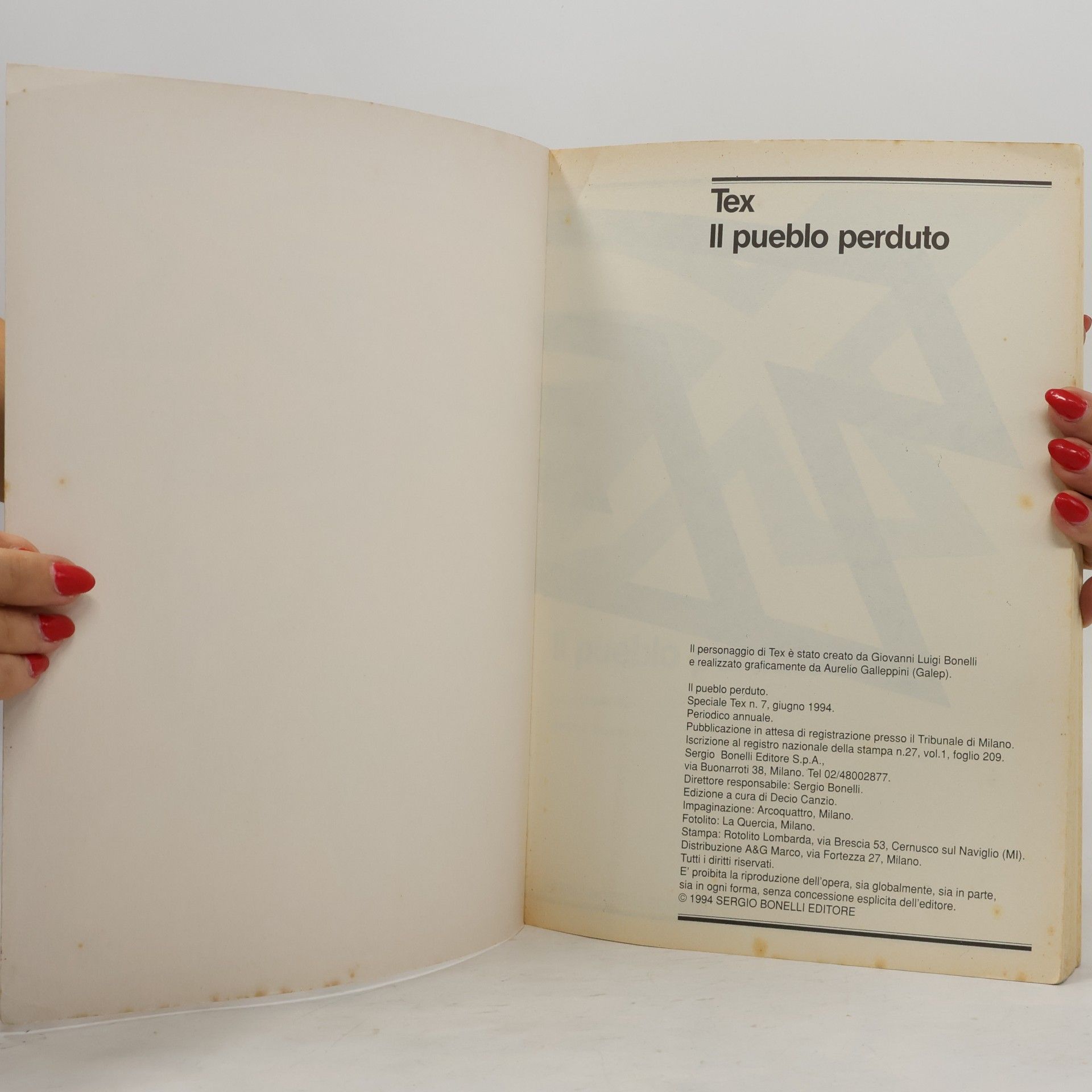 Claudio Nizzi Tex Albo Speciale n. 7