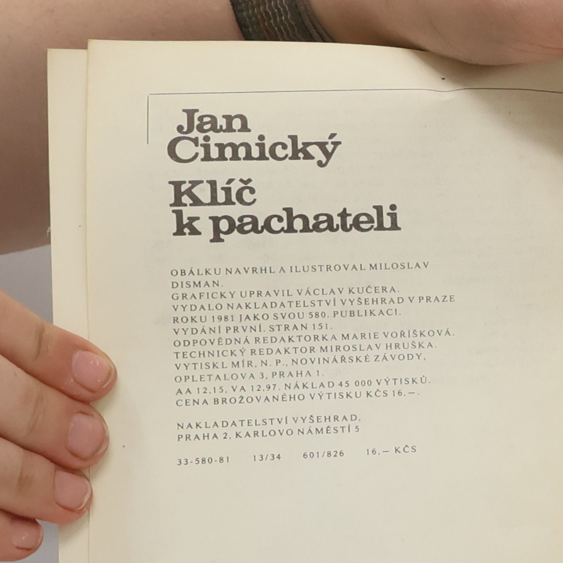 Jan Cimický Klíč k pachateli