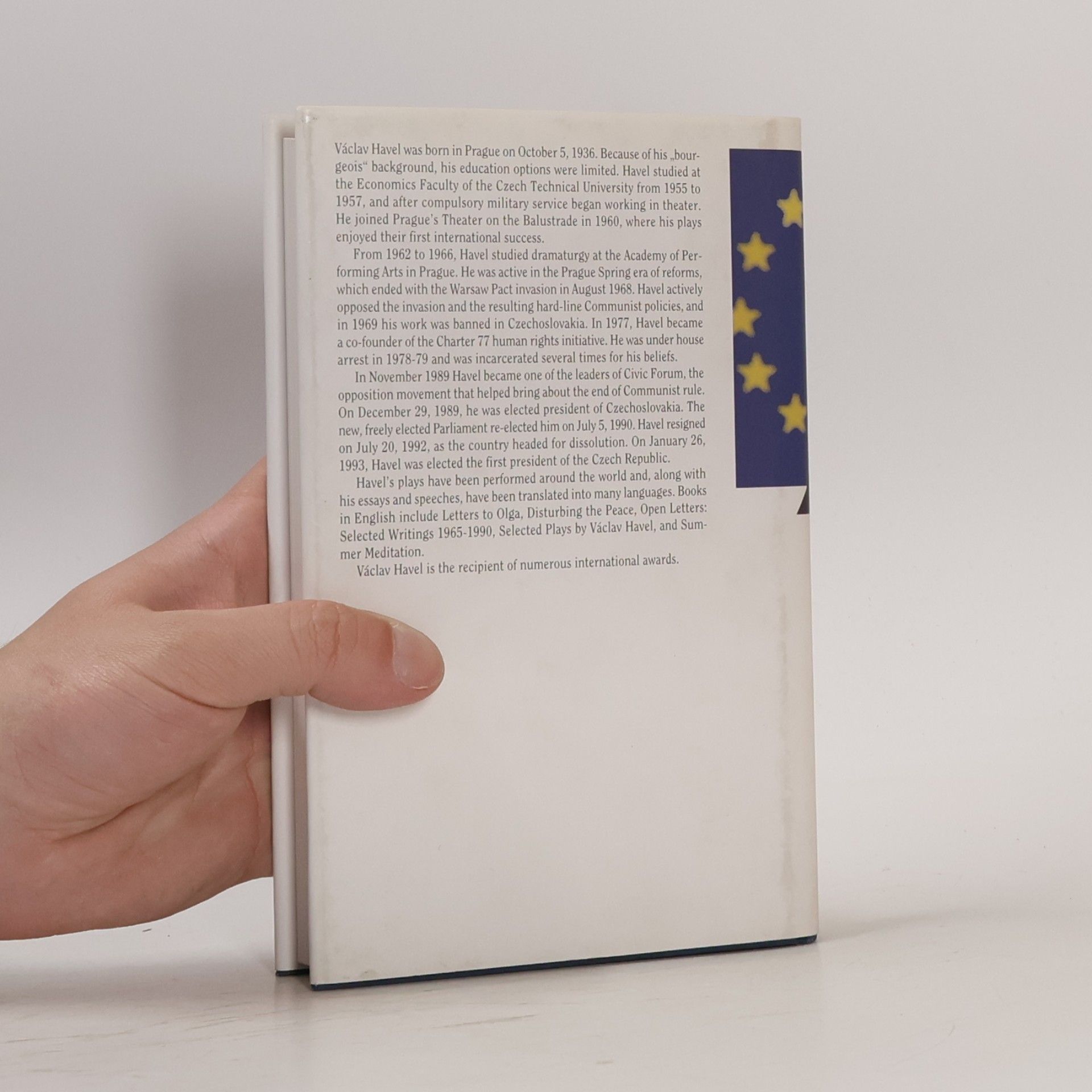 Václav Havel Toward a civil society. Selected speeches and writings 1990-1994