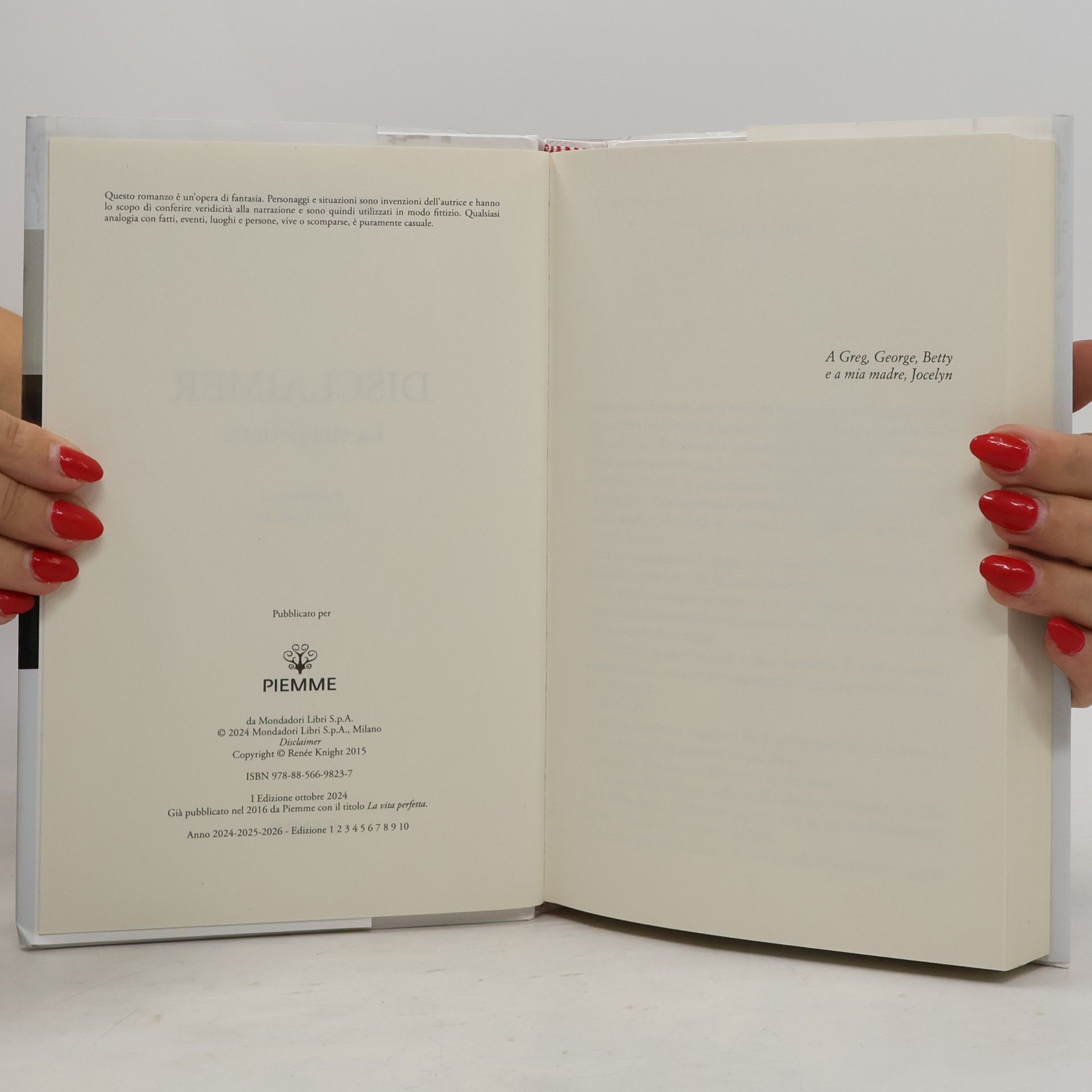 Renée Knight Disclaimer*. La vita perfetta
