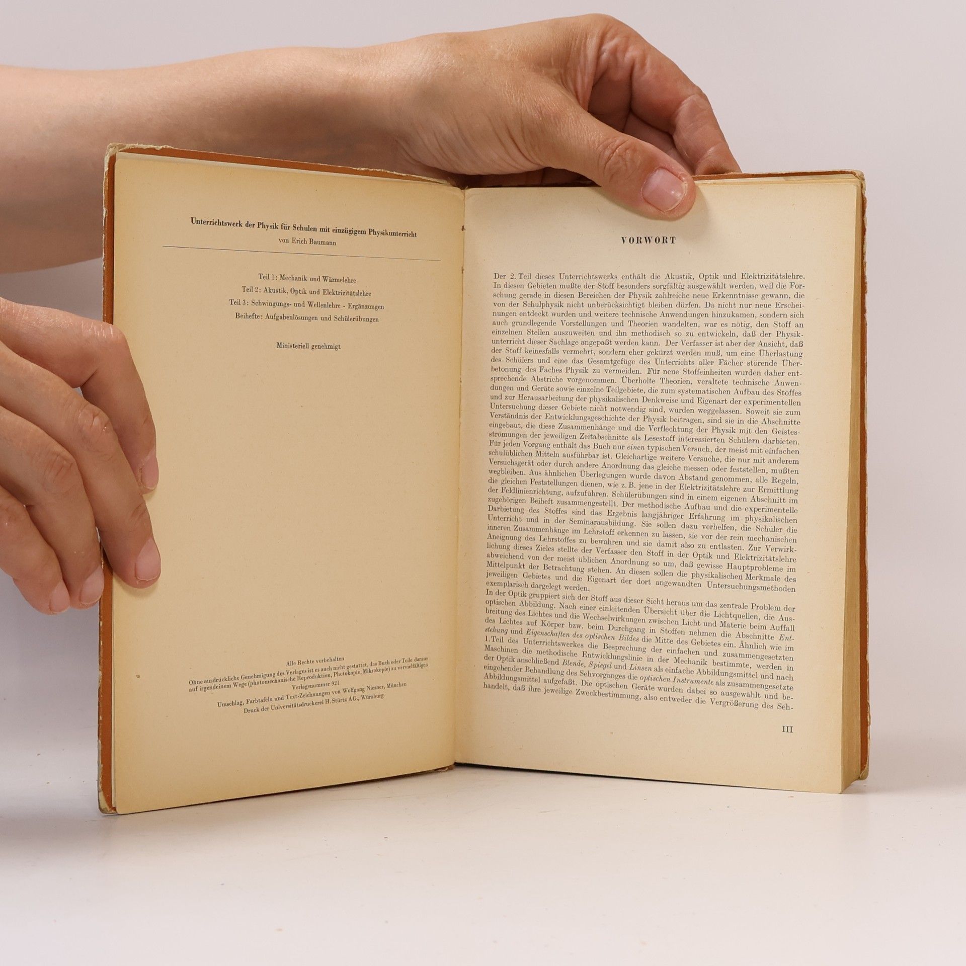 Erich Baumann Lehrbuch der Physik 2