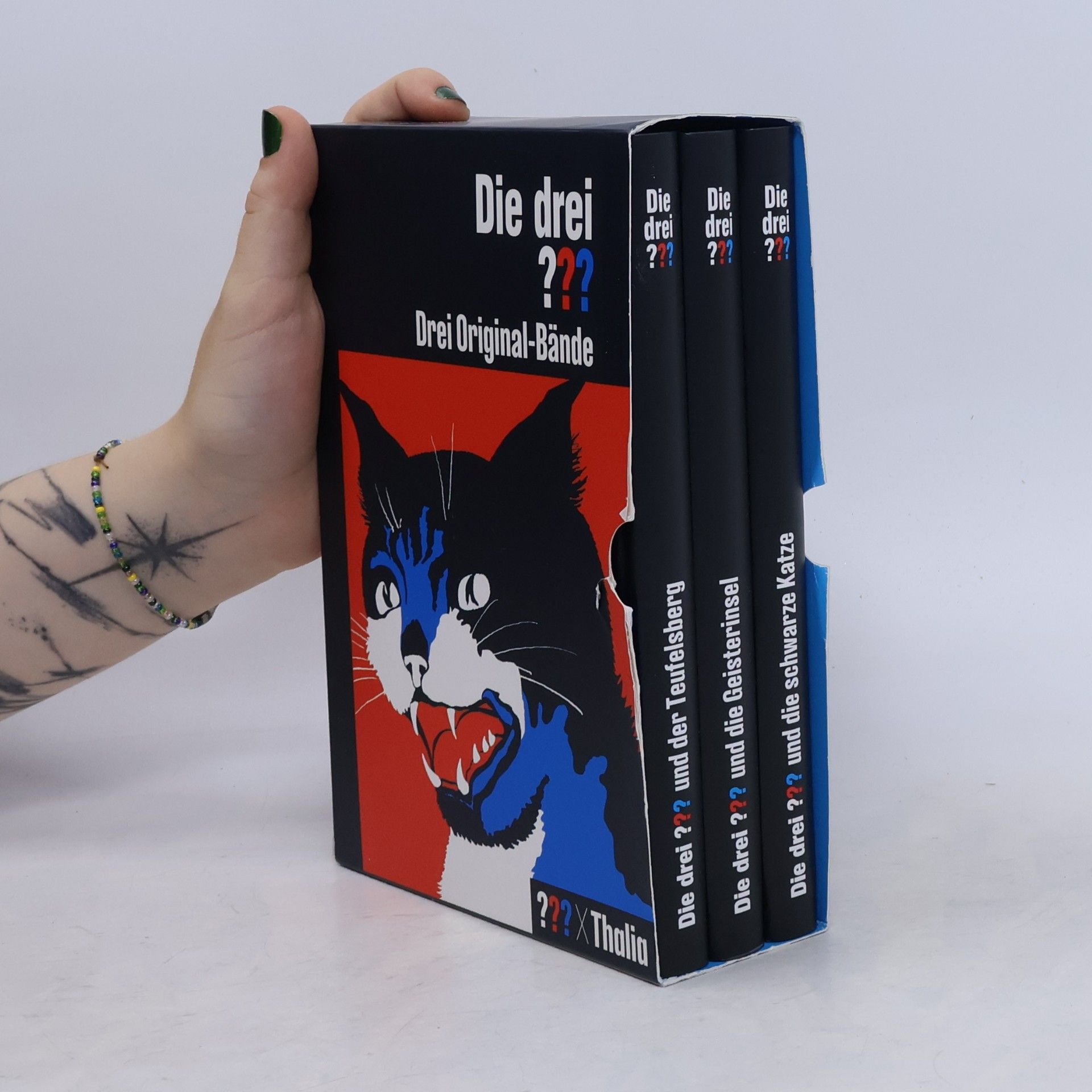 Die drei ??? und die schwarze Katze / und die Geisterinsel / und der Teufelsberg (3 Bände im Schuber)