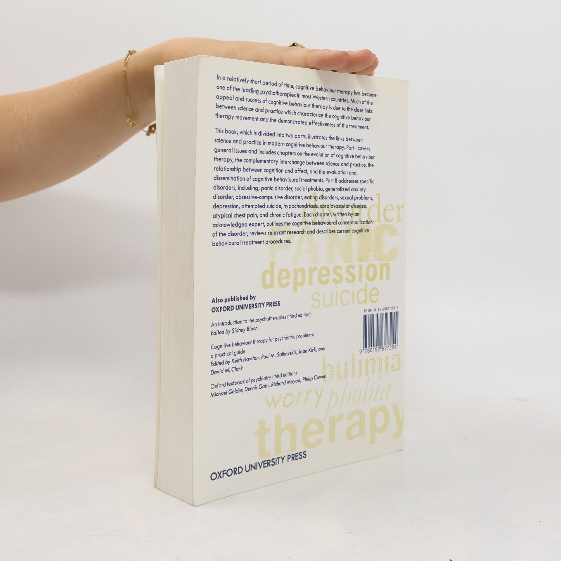 David Millar Clark Cognitive Behaviour Therapy: Science and Practice: Science and Practice of Cognitive Behaviour Therapy
