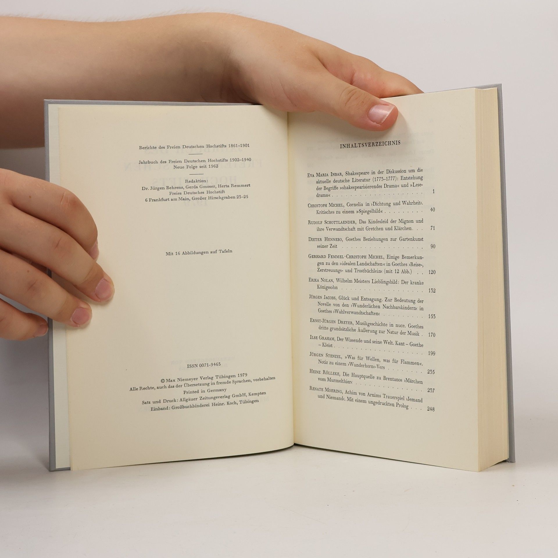 Autorenkollektiv Jahrbuch des freien deutschen Hochstifts 1979