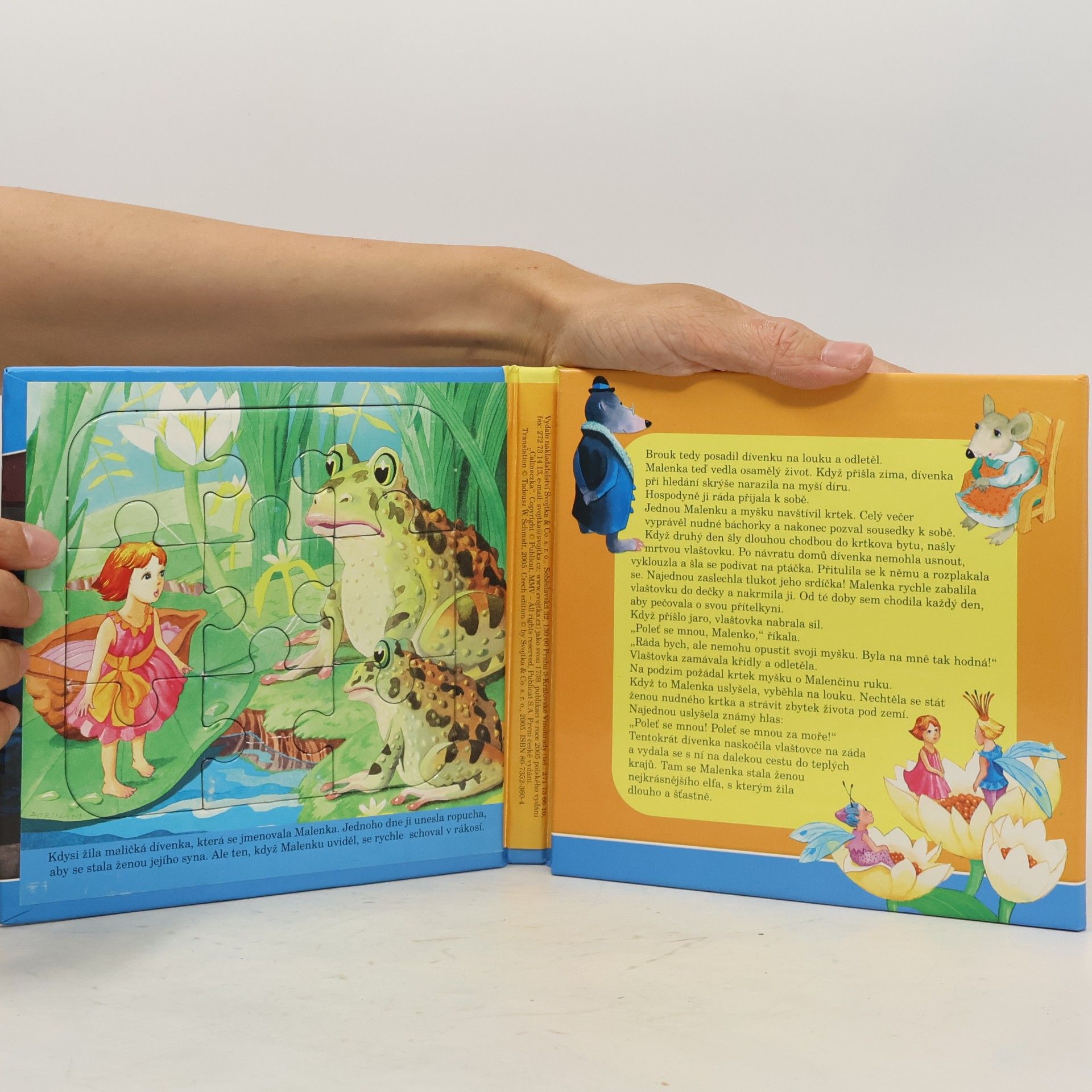 Hans Christian Andersen Malenka + puzzle/3 pohád.skládanky