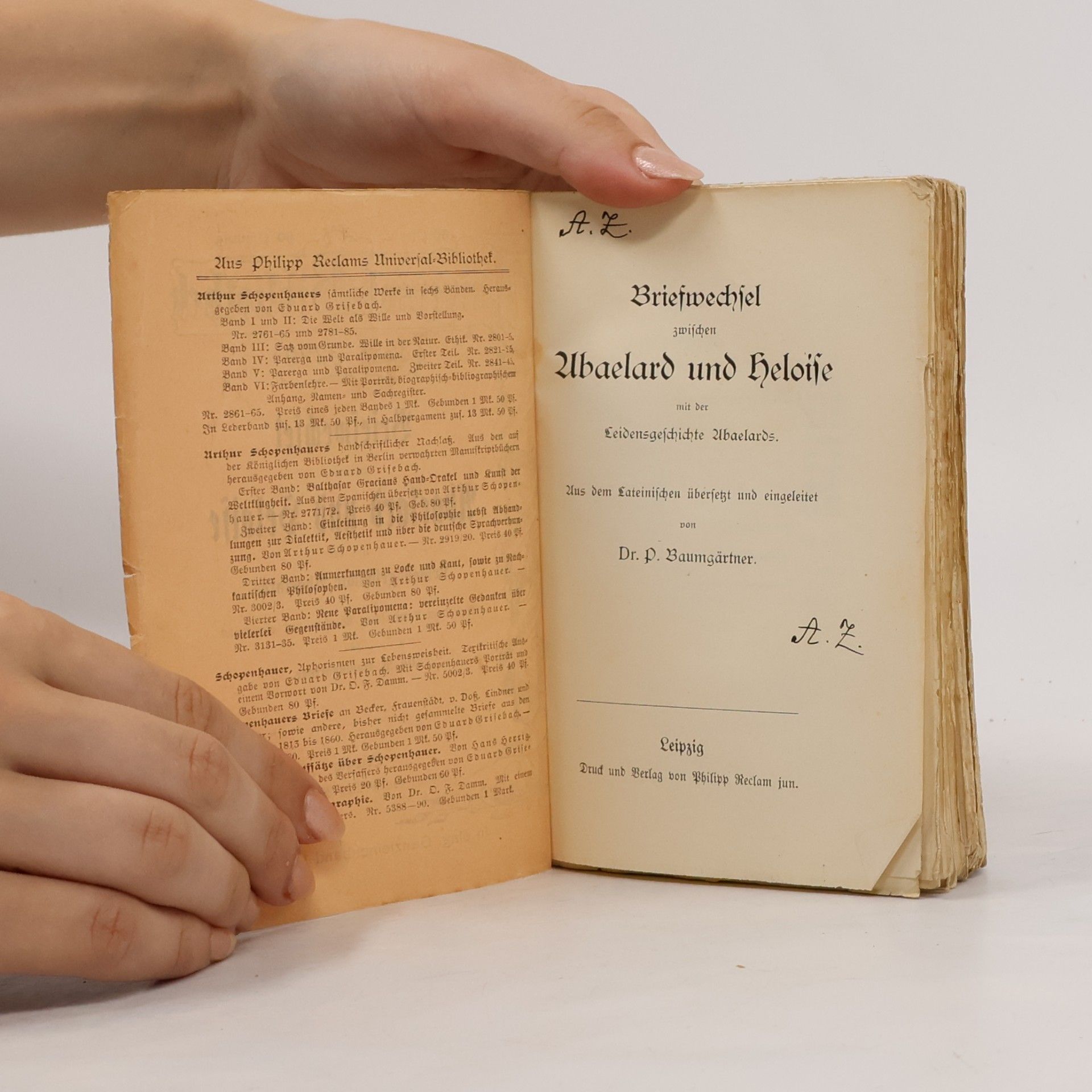 Alexander Baumgartner Briefwechsel zwischen Abaelard und Heloise