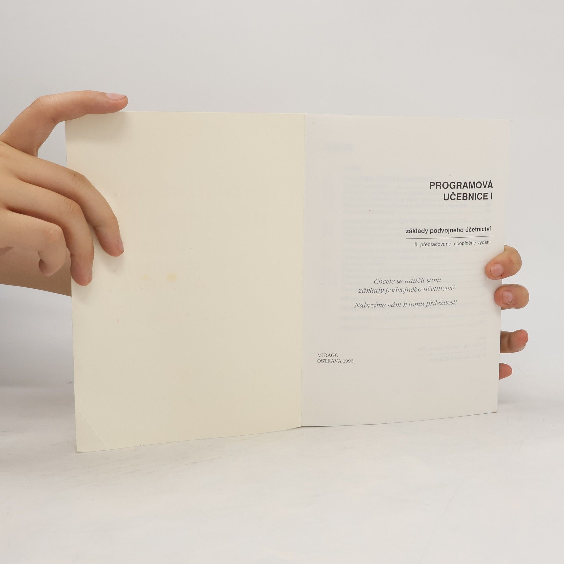 Jana Buchtová Programová Učebnice I - základy podvojného účetnictví s výkladem a cvičebními texty