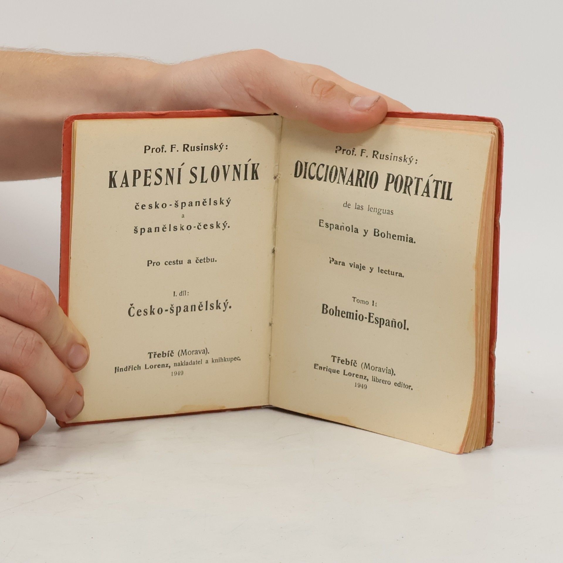 Rusinský František Kapesní slovník česko-španělský a španělsko-český I.