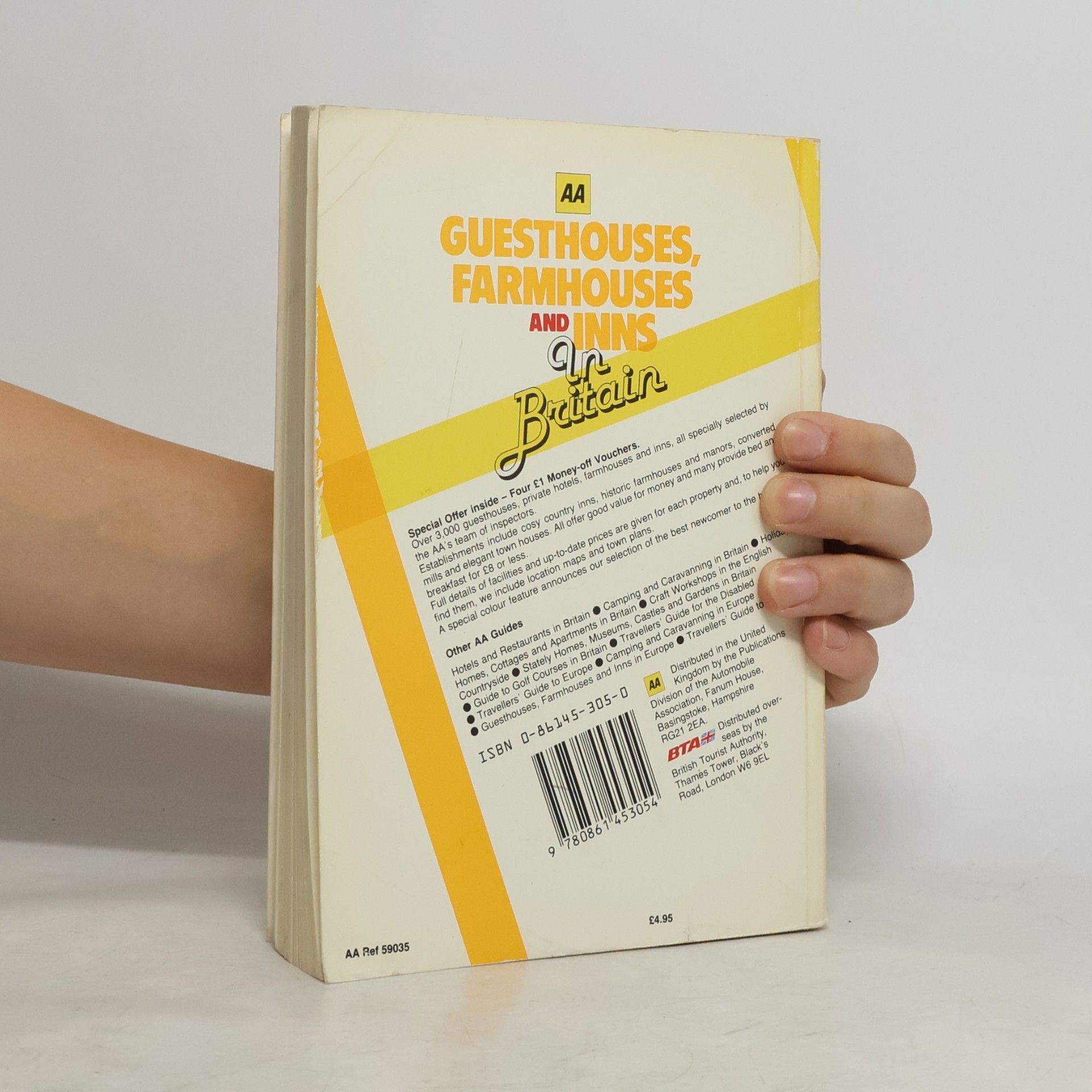 Jim Batte AA Guesthouses, Farmhouses and Inns in Britain 1986