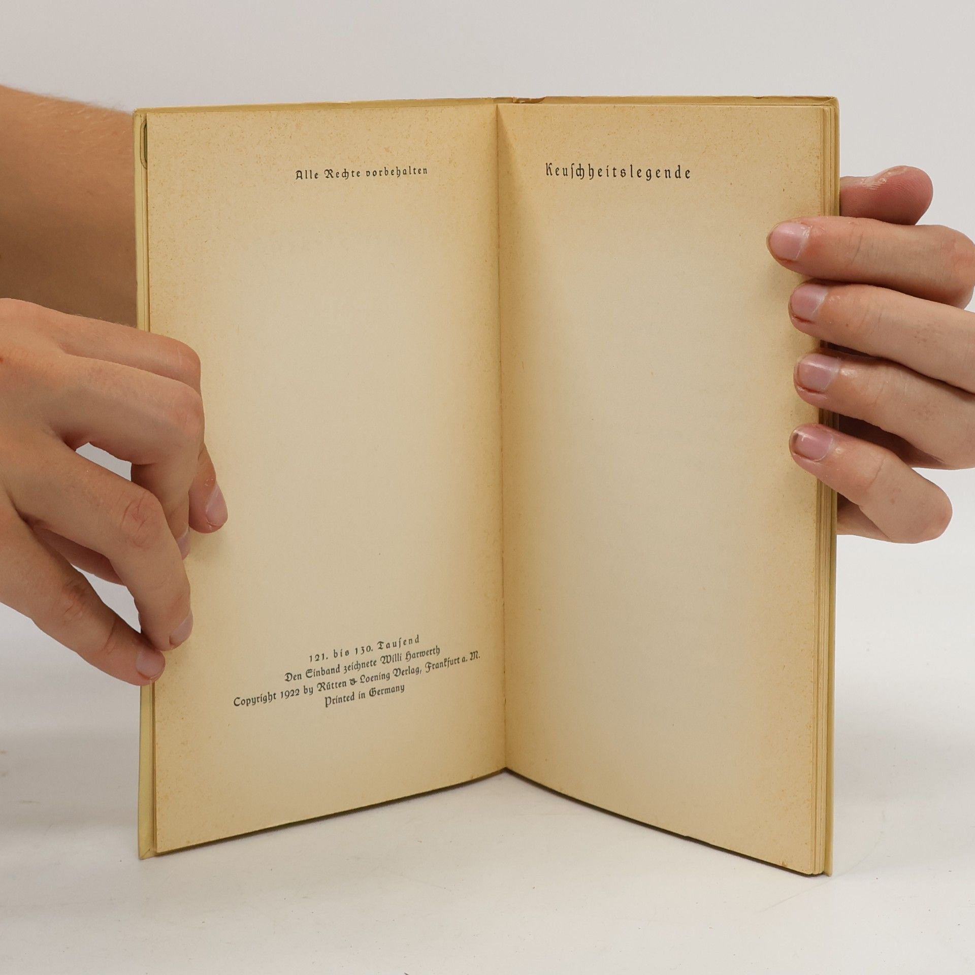 Rudolf G. Binding Keuschheitslegende