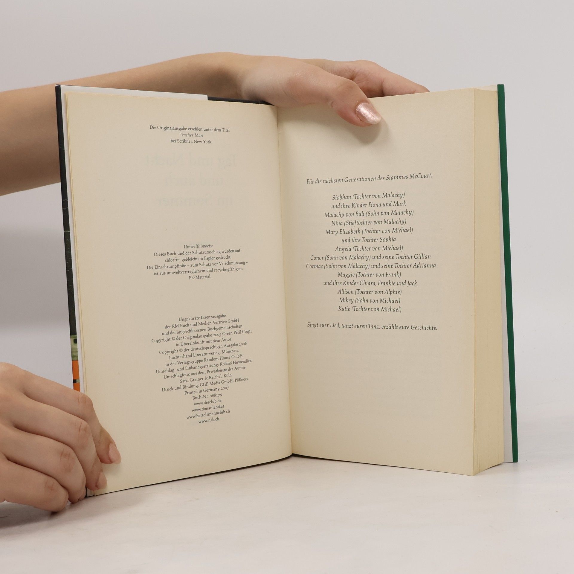 Frank McCourt Tag und Nacht und auch im Sommer