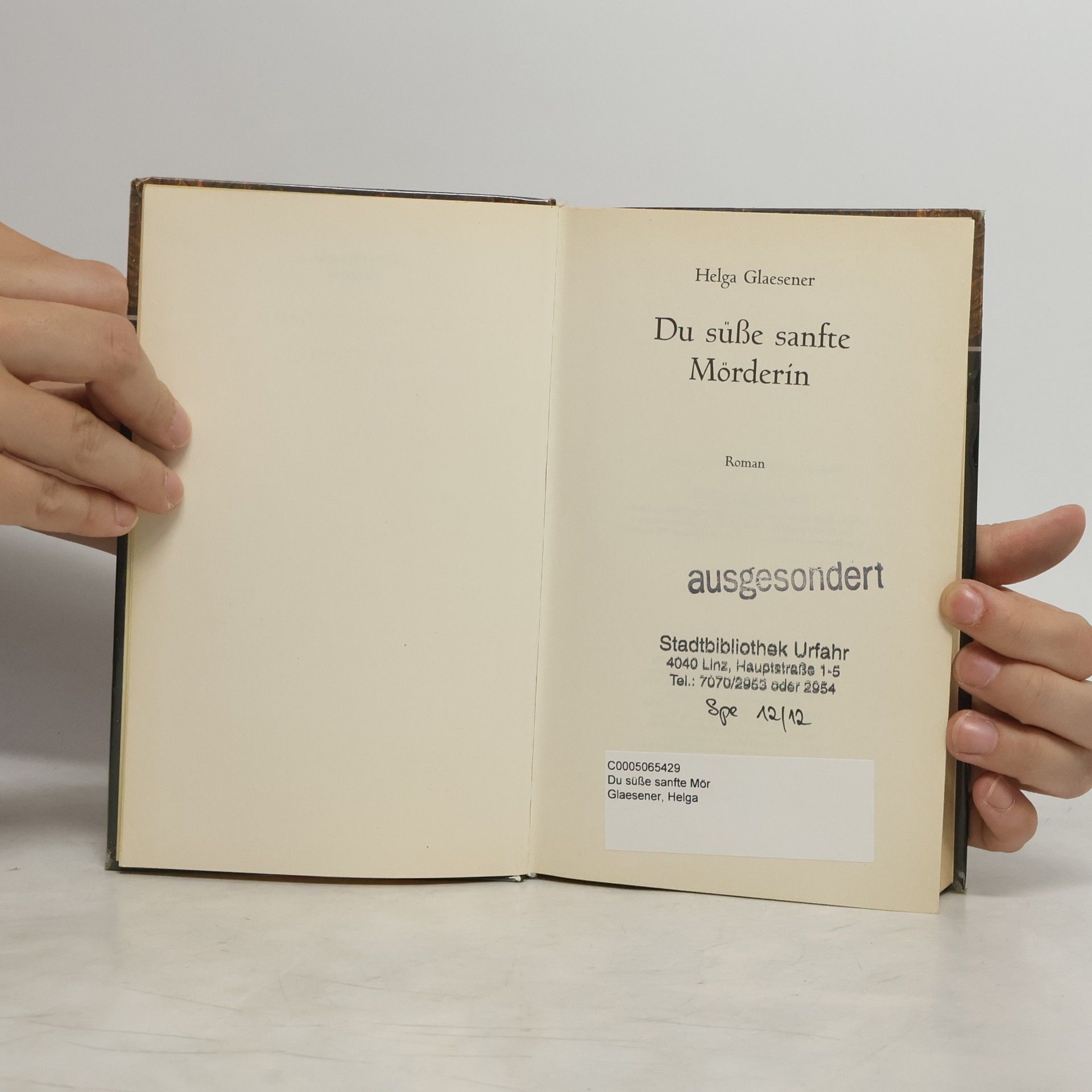 Helga Glaesener Du süße sanfte Mörderin