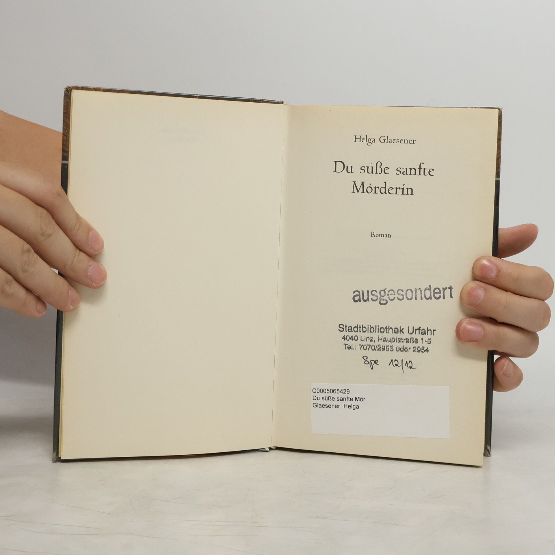 Helga Glaesener Du süße sanfte Mörderin