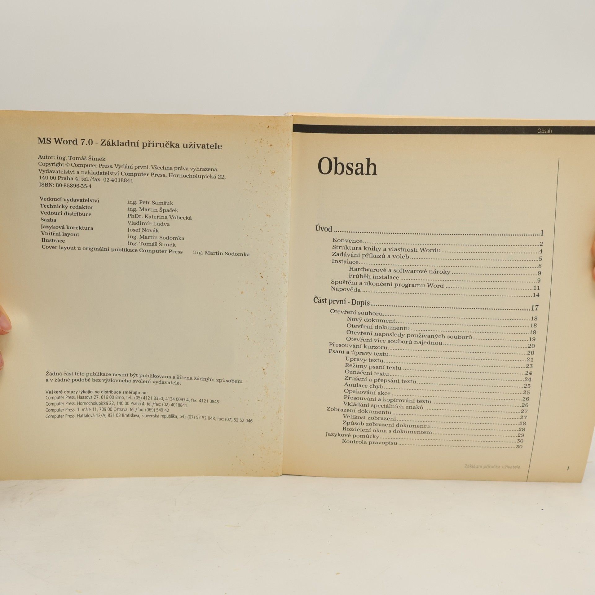Tomáš Šimek Word 7.0 pro Windows 95