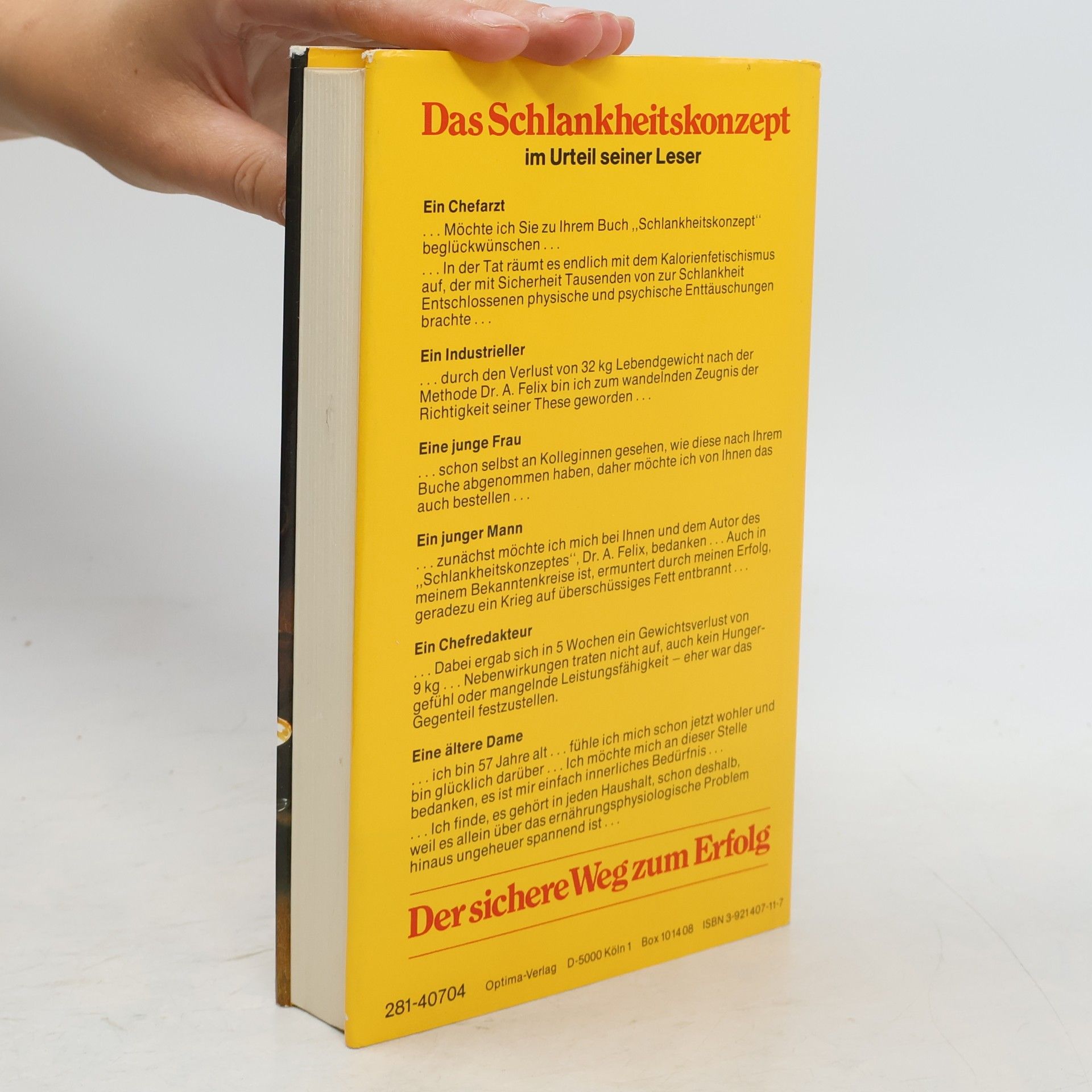 Alexander Felix Das Schlankheitskonzept