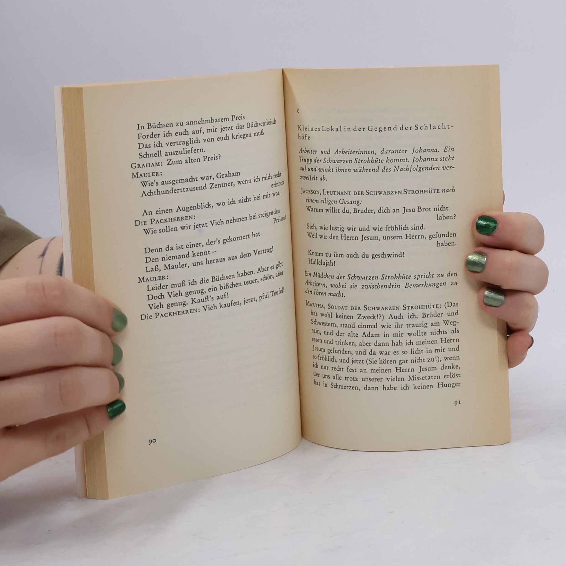 Bertolt Brecht Die heilige Johanna der Schlachthöfe
