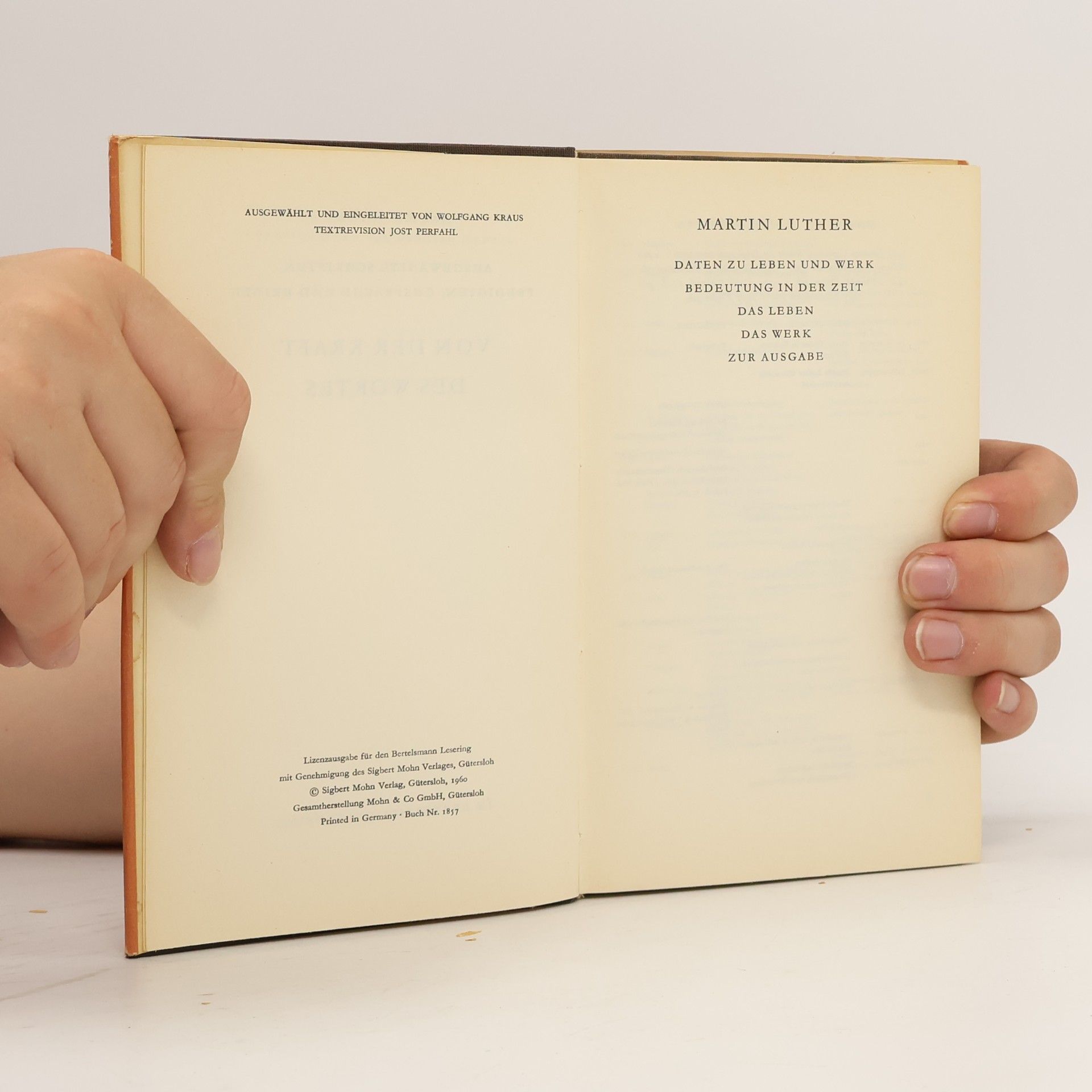 Martin Luther Von der Kraft des Wortes