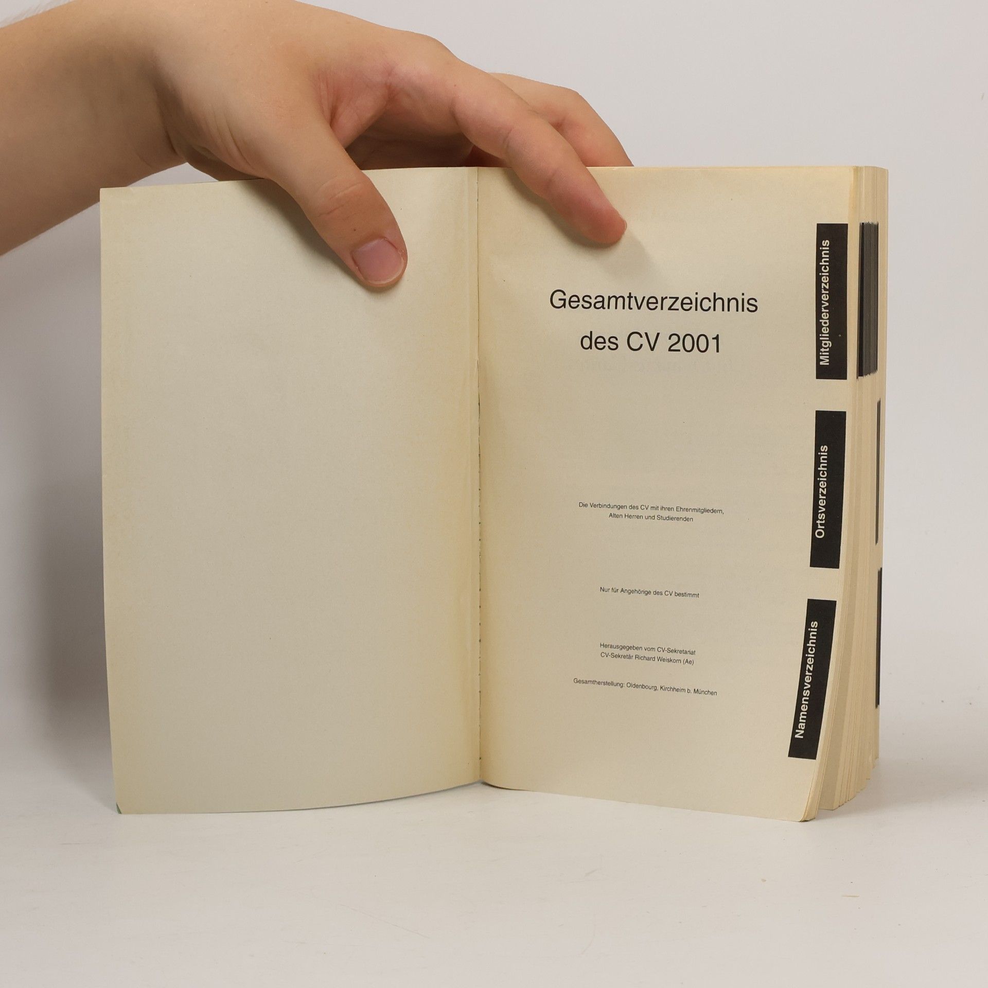 kolektiv Gesamtverzeichnis des CV 2001