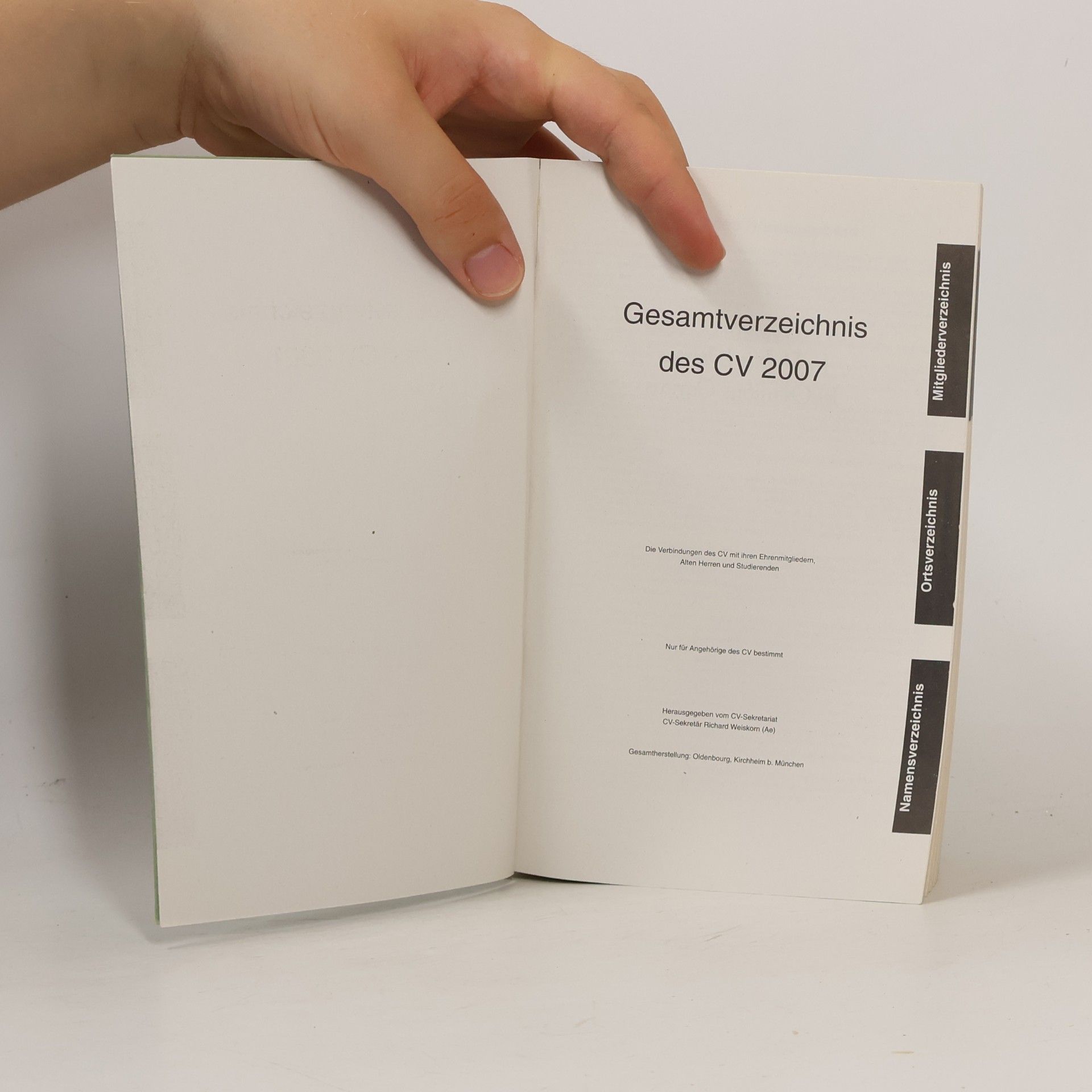 kolektiv Gesamtverzeichnis des CV 2007