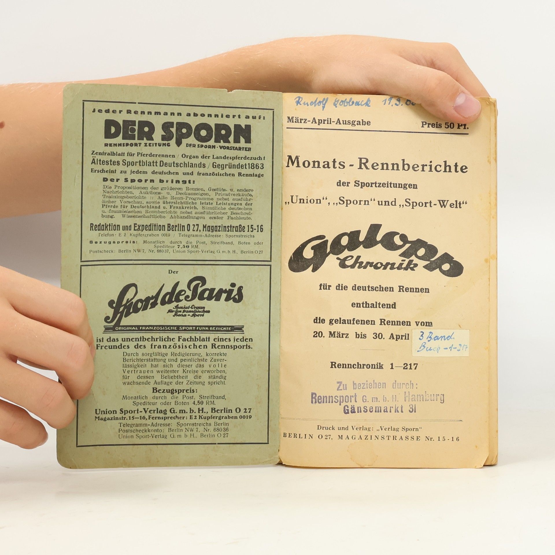 kolektiv Deutsche Flach und Hindernis Renn-Chronik