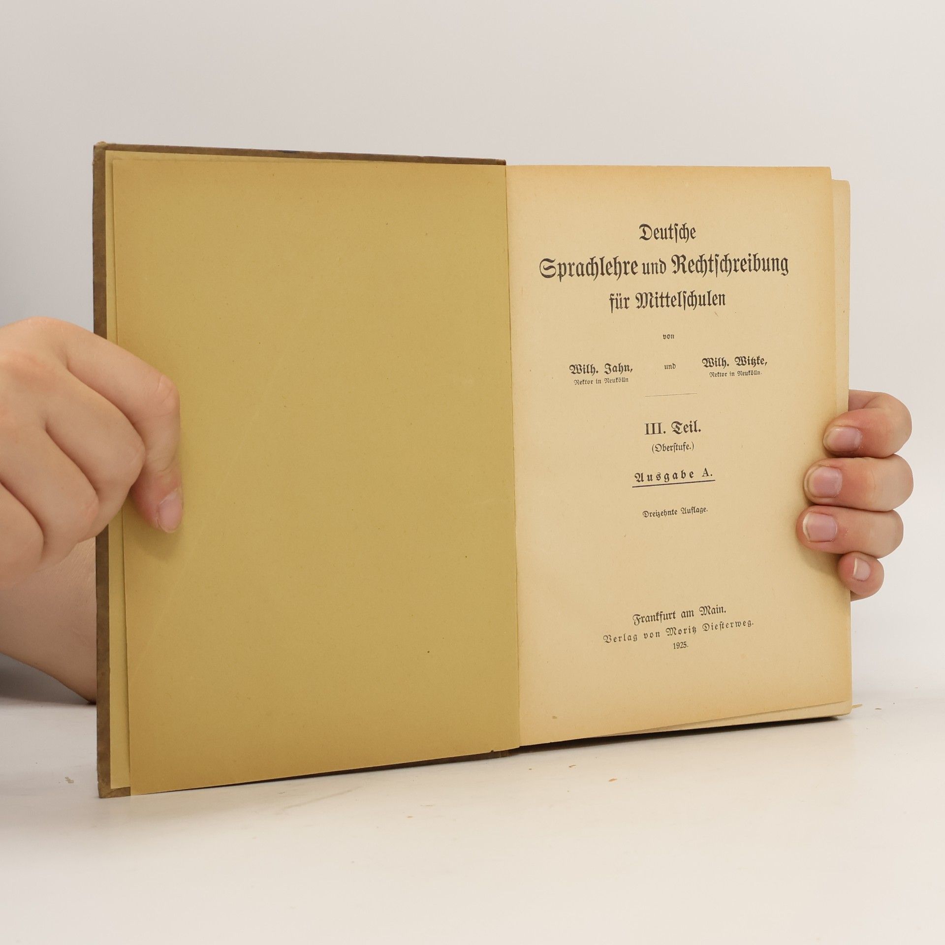 Various authors Deutsche Sprachlehre und Rechtschreibung für Mittelschulen III./A
