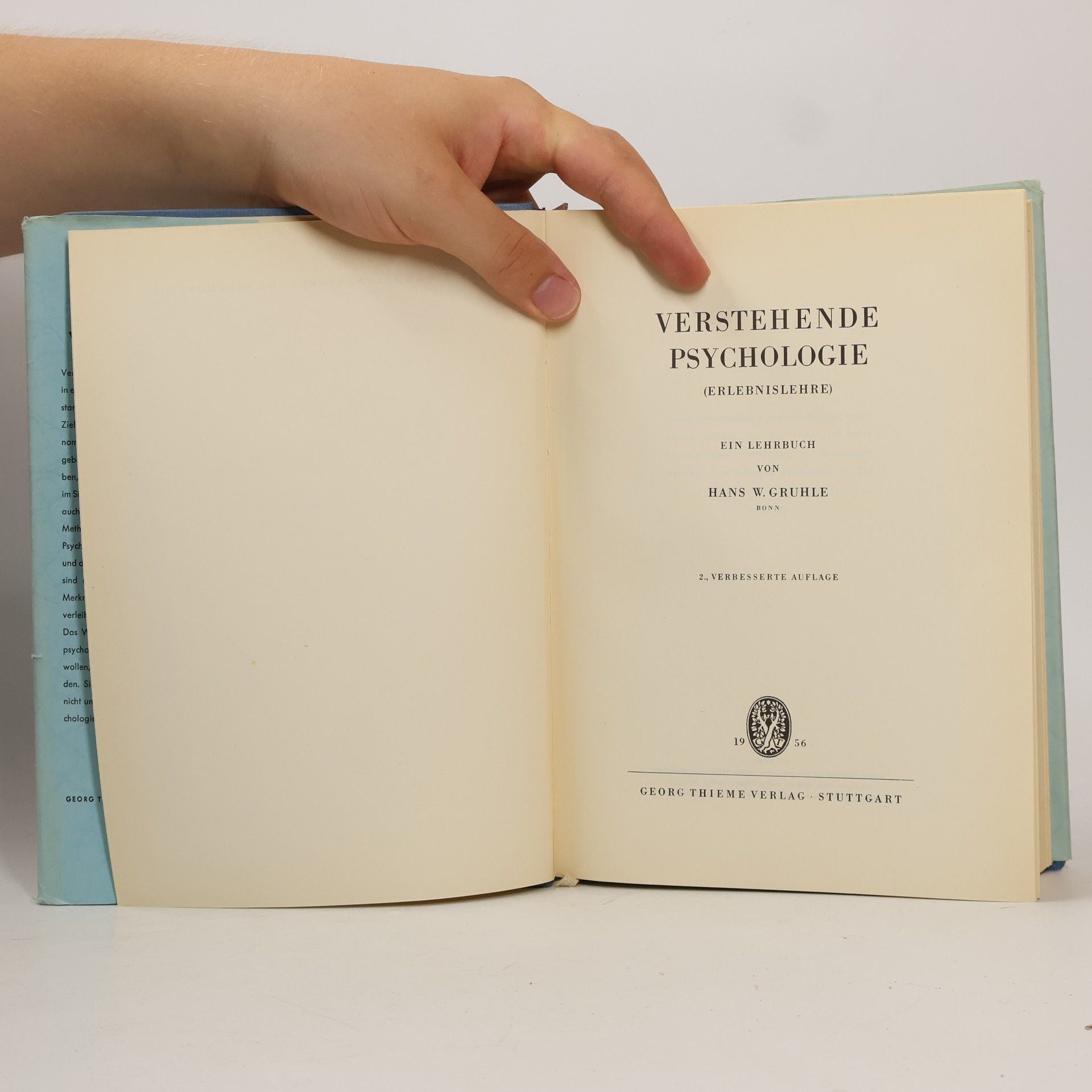 Hans Walter Gruhle Verstehende Psychologie. Erlebnislehre